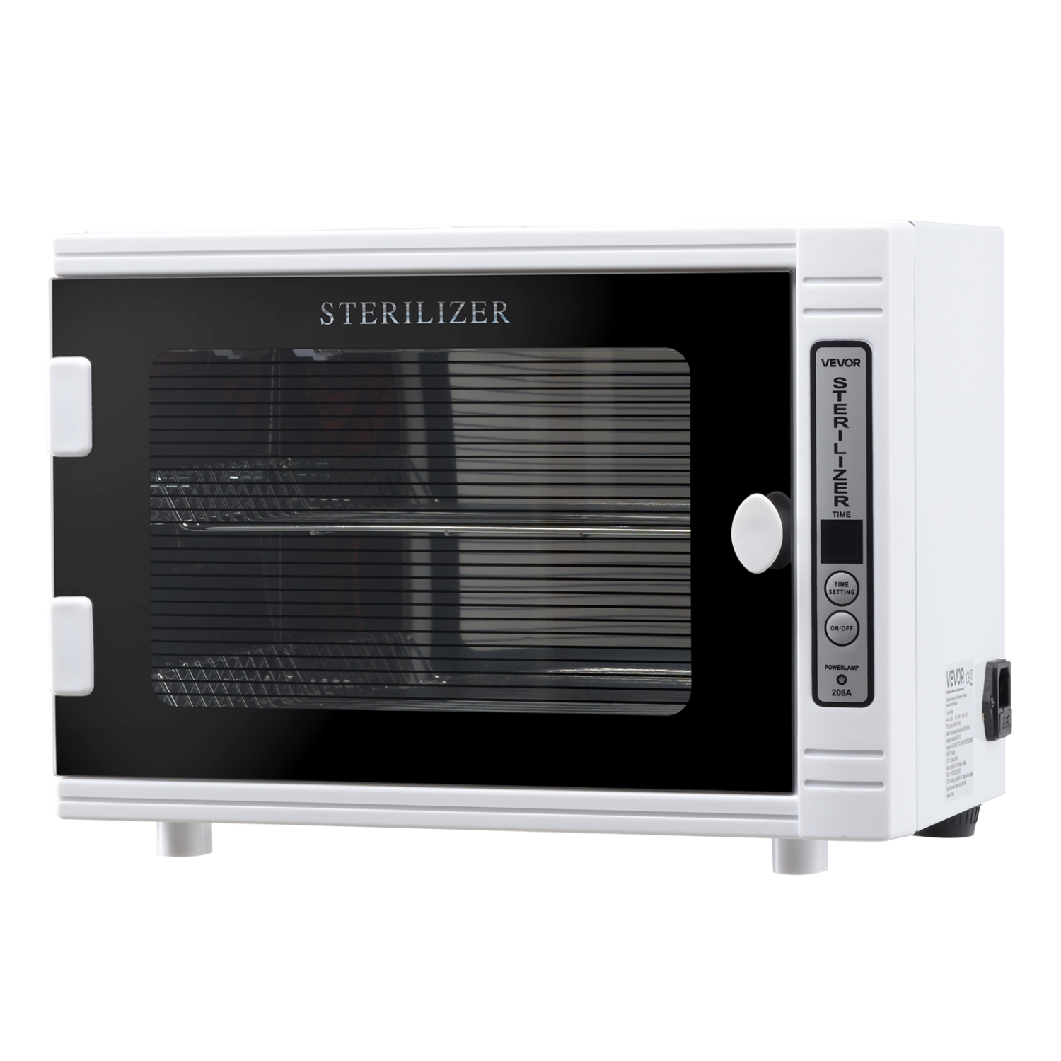 VEVOR 12L Nail Tool Cleaning Machine, Tool Cabinet Cleaner Box with Timer Setting, Tempered Glass Door, 185nm Wavelength, for Labs, Home, Nail