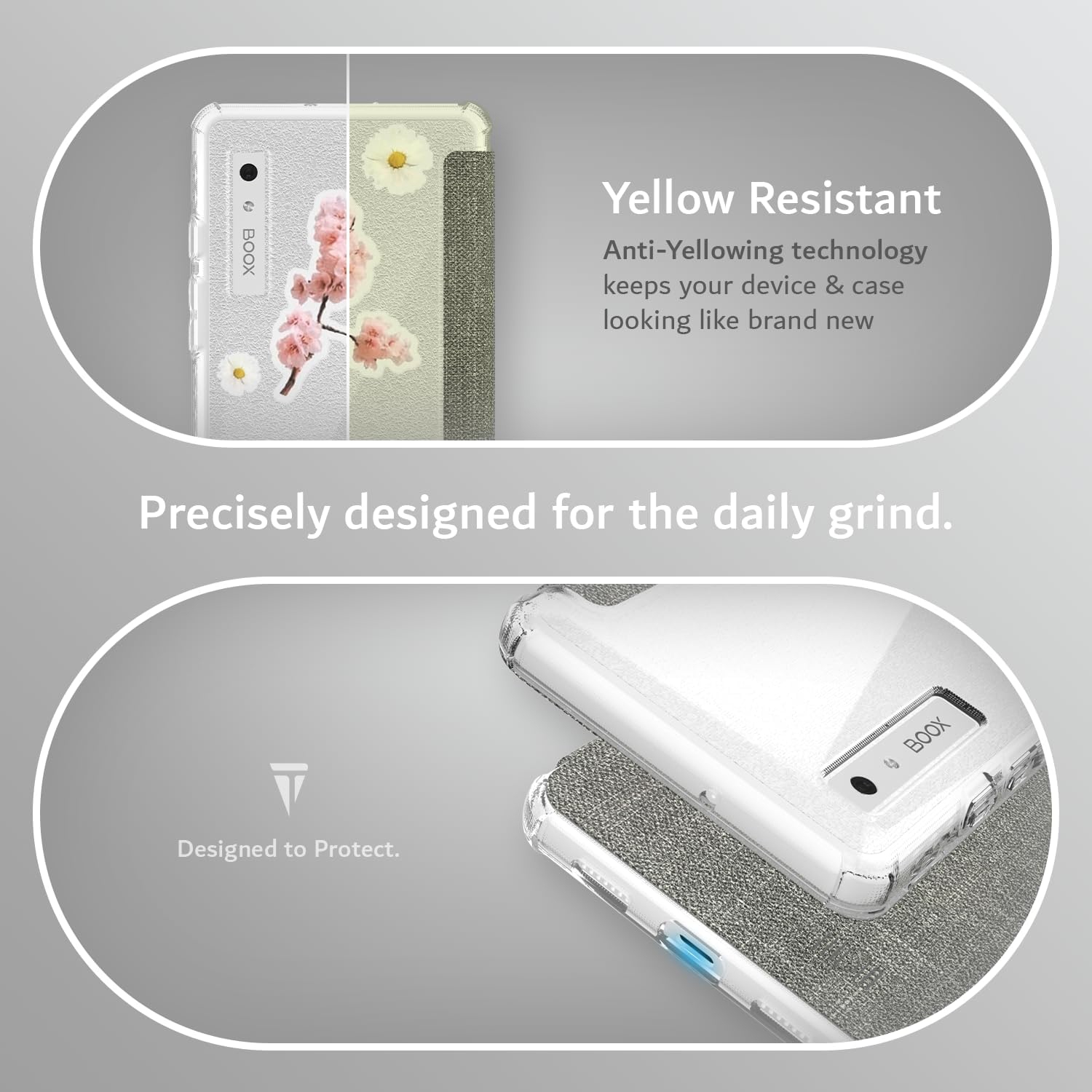 TUDIA SKN FLIP for Onyx Boox Palma Case Magnetic Closure - Grey