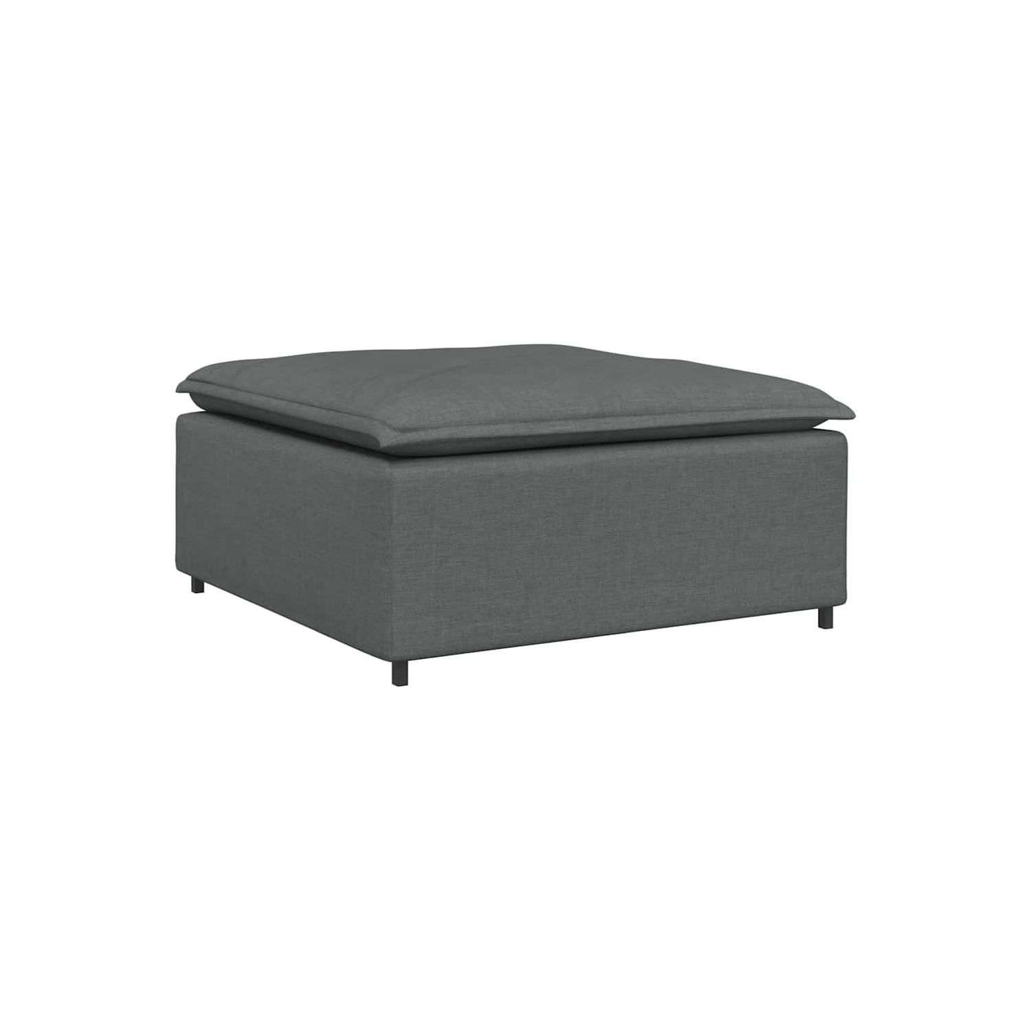 Canapé modulaire vidaXL avec repose-pieds et coussins gris foncé