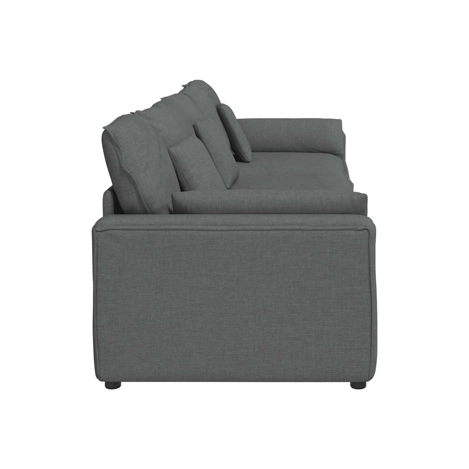 vidaXL Modular Sofa with Cushions Dark Grey