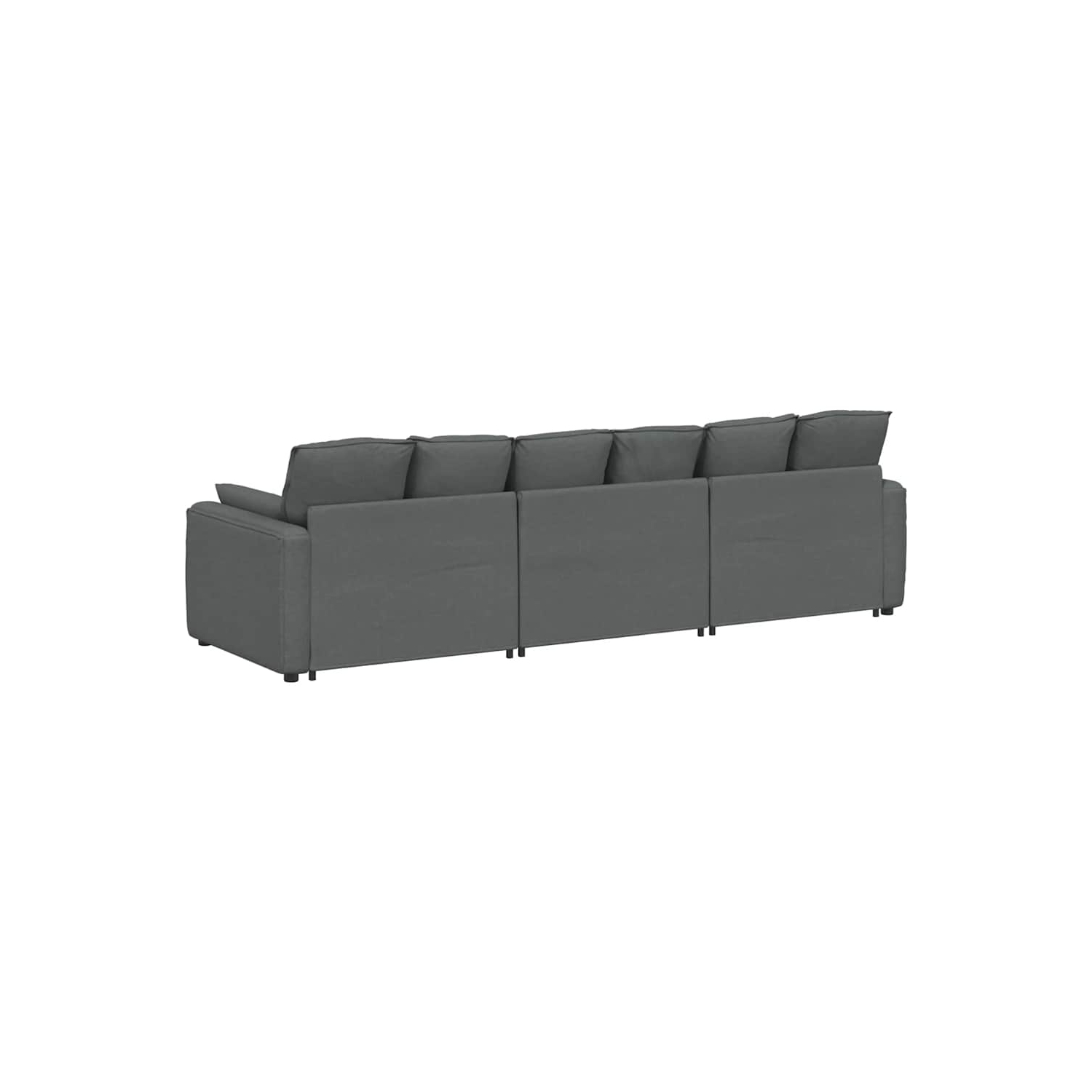 vidaXL Modular Sofa with Cushions Dark Grey