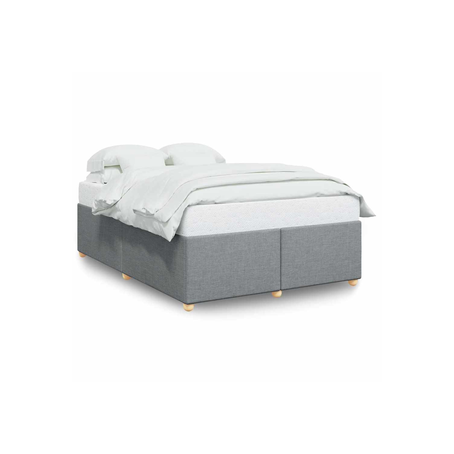 vidaXL Bed Frame without Mattress Light Grey&nbsp;Full Fabric