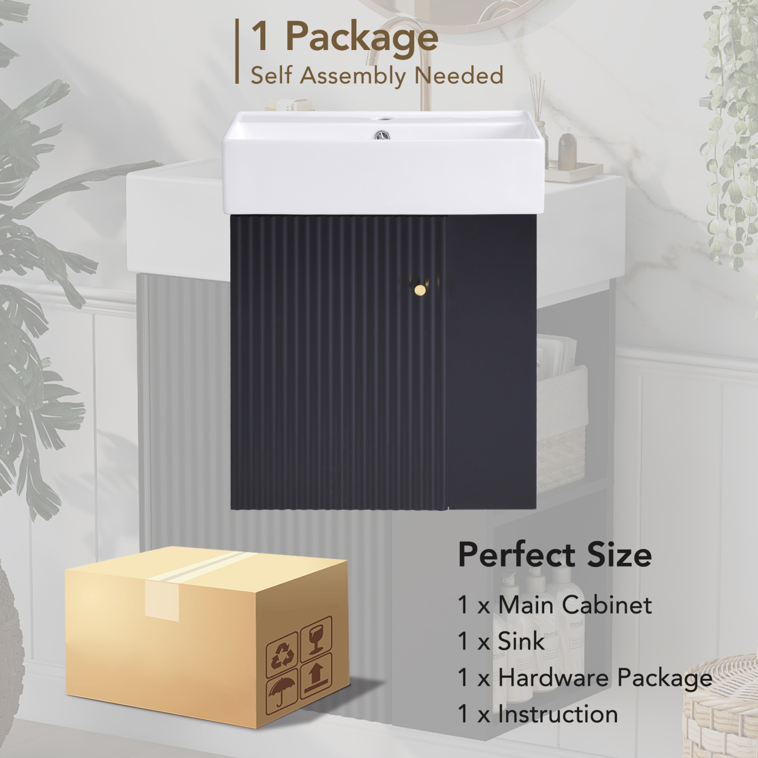 Armoire de cuisine Homy Casa 30 po noir minuit avec évier et rangement en céramique