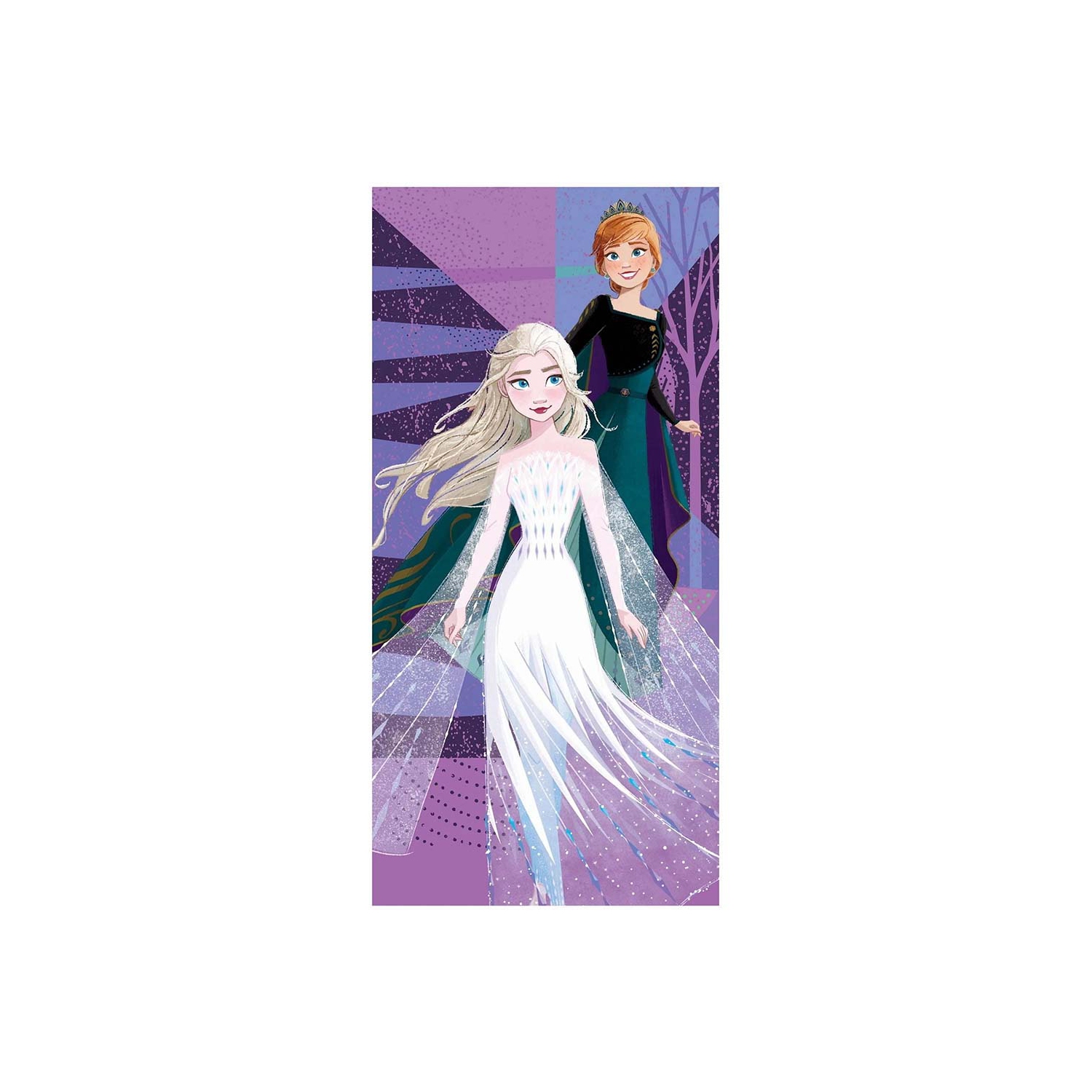 Serviette de plage en coton Anna Elsa de La Reine des neiges 2 pour enfants - 28&nbsp;po X58&nbsp;po