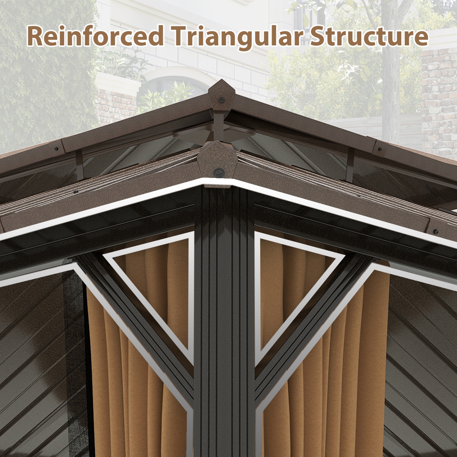 Gymax 12 x 12 FT Hardtop Gazebo w/ Netting Heavy-Duty Double-Roof Galvanized Metal Top