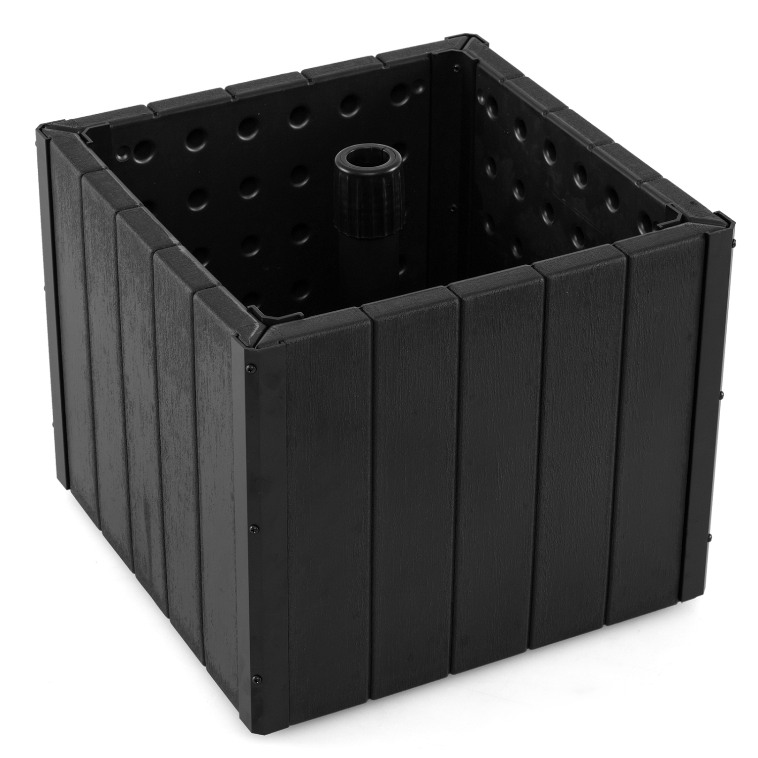 Gymax 2-in-1 Outdoor Umbrella Base Planter w/Flower Box 4 Rolling Wheels 88 LBS Capacity