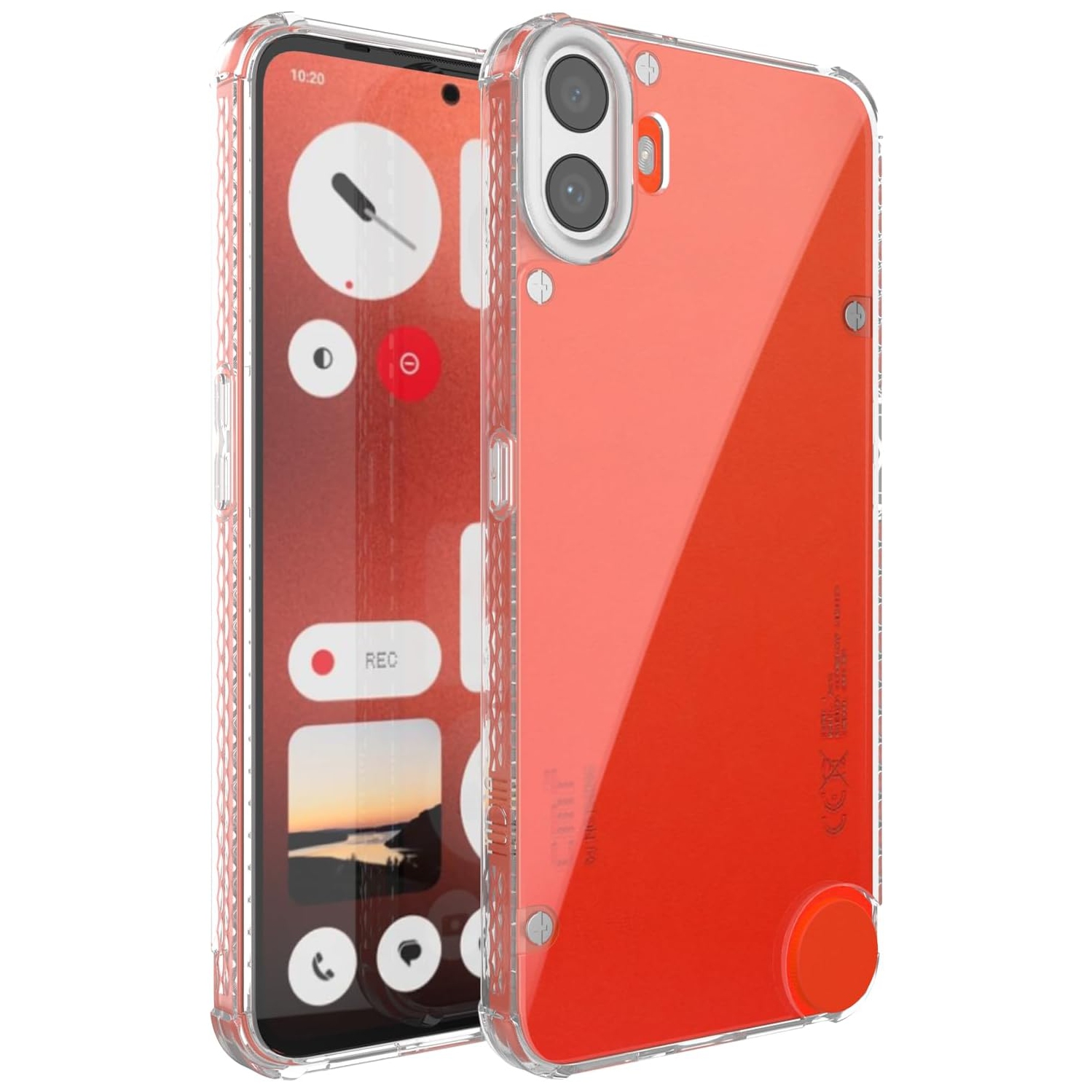 TUDIA SKN for Nothing CMF Phone 1 Case Reinforced Corners - Clear