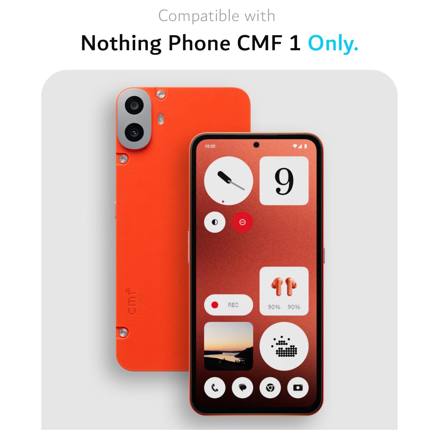 TUDIA SKN for Nothing CMF Phone 1 Case Reinforced Corners - Clear