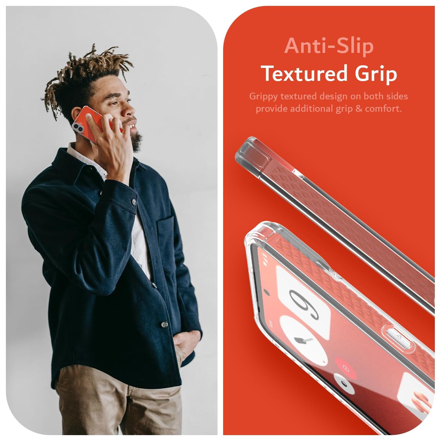 TUDIA SKN for Nothing CMF Phone 1 Case Reinforced Corners - Clear