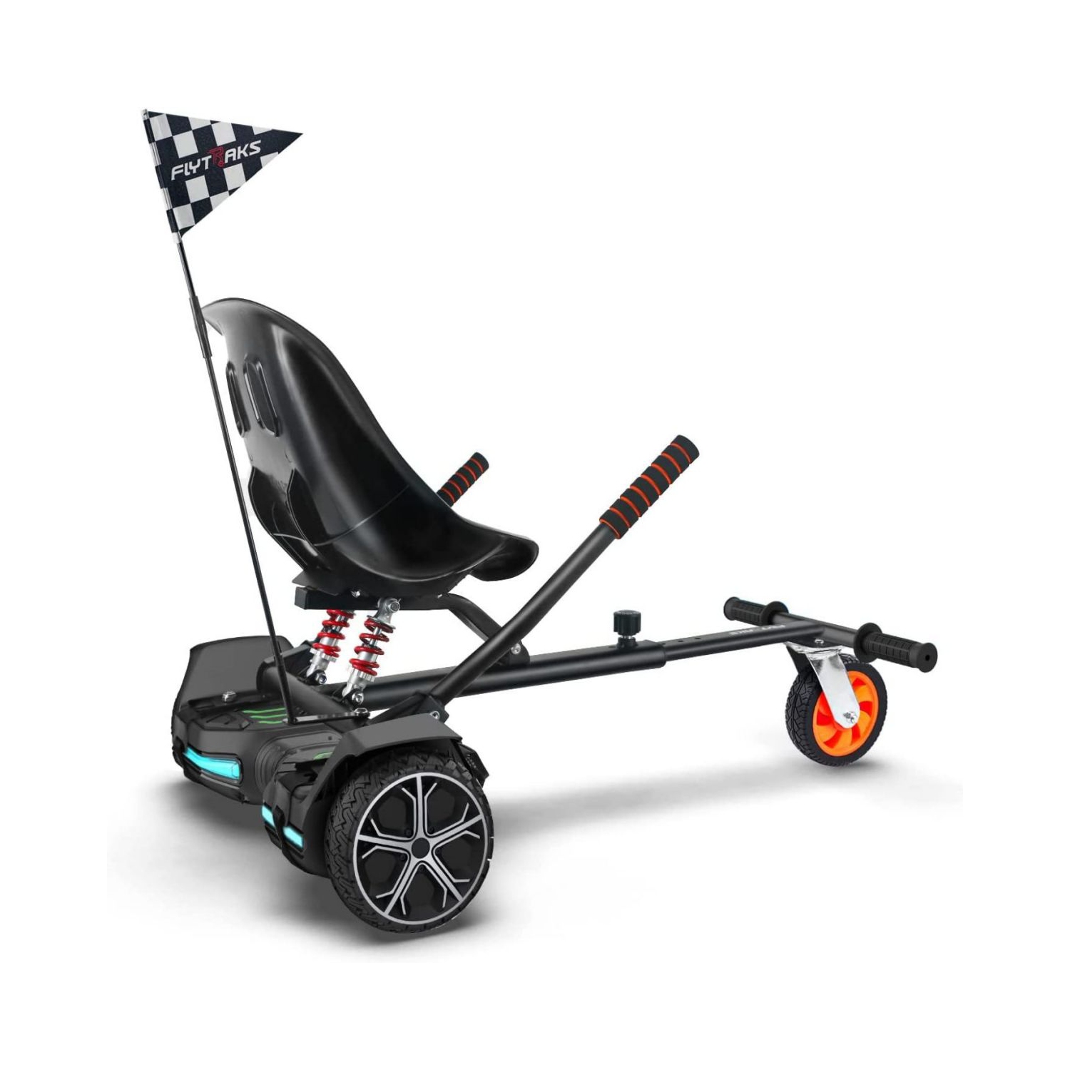 MIHOVER Hoverboard Go Kart with Rear Shock Absorption, Hoverboard Seat Attachment Accessory for 6.5" 8" 10" Hover Board