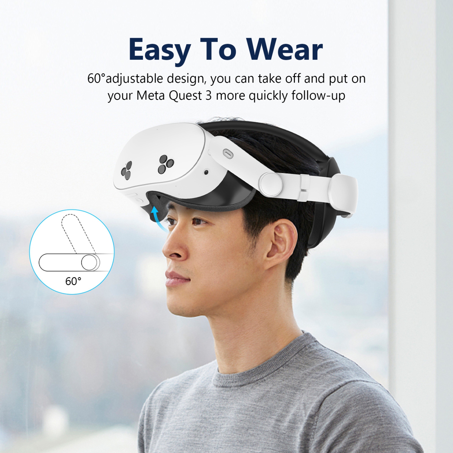 Head Strap Replacement VR Headset Strap for Meta Quest 3