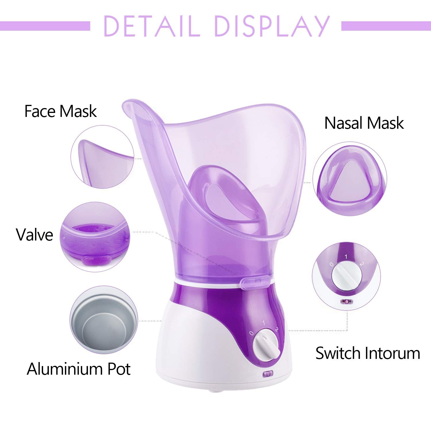 Facial Steam Machine, Home Facial Spa Tool for Opening Pores, Extracting Blackheads, and Moisturizing Skin