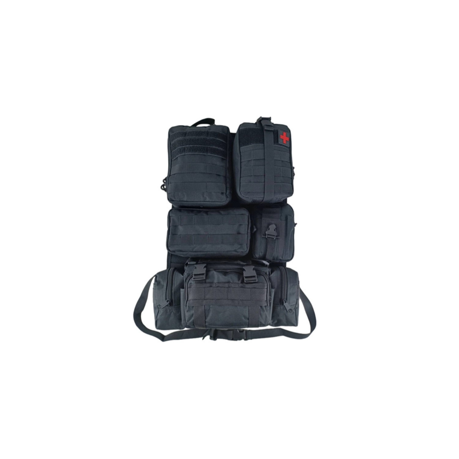 Tactical Seat Back Storage Bag, Car Backseat Storage Bag, Behind the Rear Seat, 21" x 14.5" Backseat, 5 Small Pockets - Black