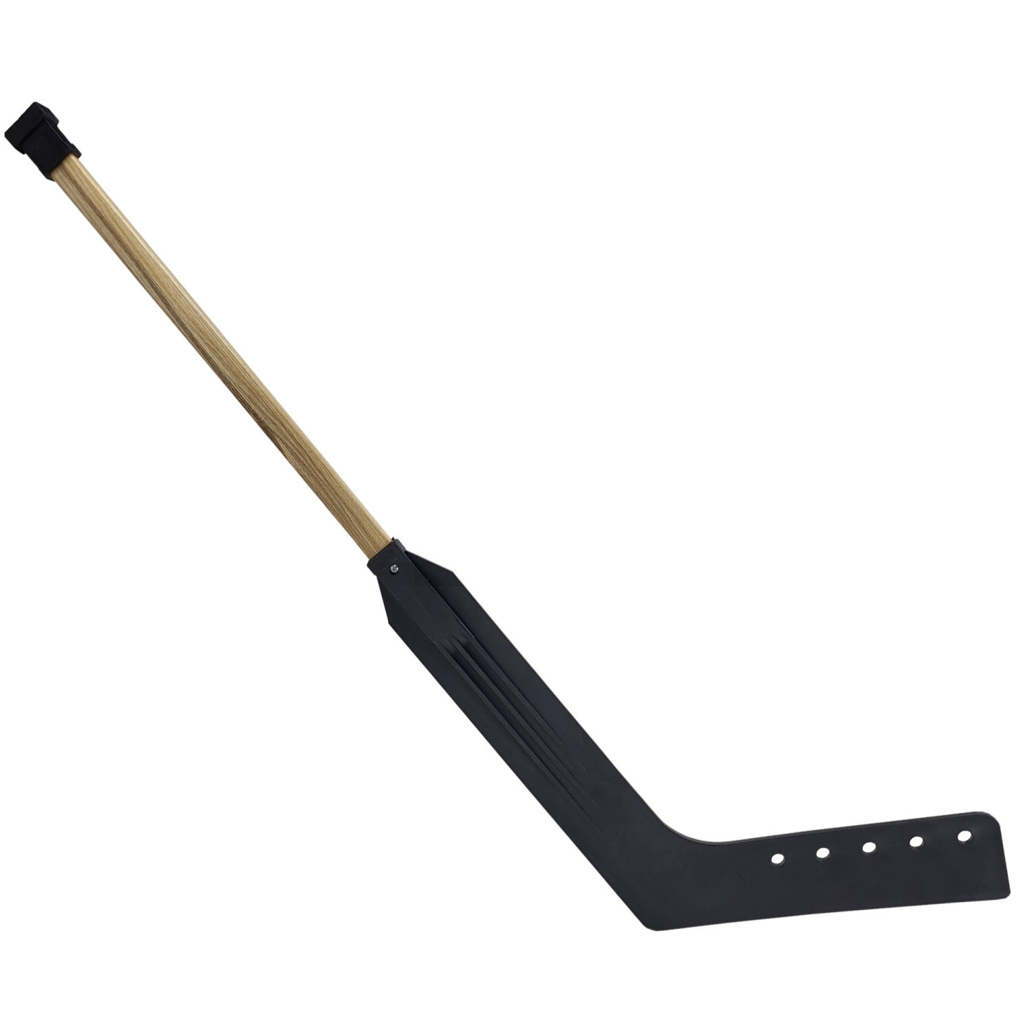 PRISP Street Hockey Goalie Stick - 2-Piece Wood Shaft and Straight Plastic Blade for Goaltender - Made in Canada