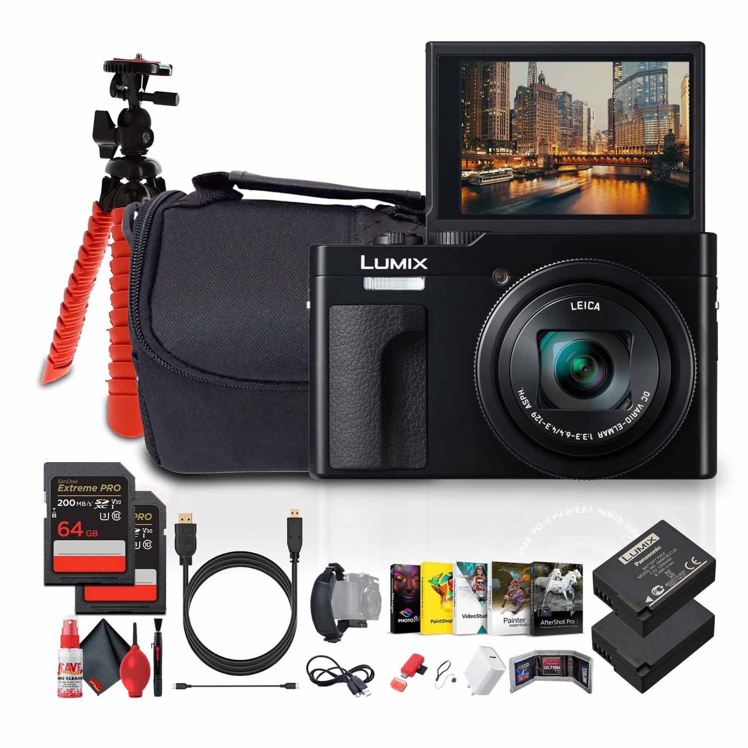 Appareil photo automatique compact de voyage TZ99 de Panasonic