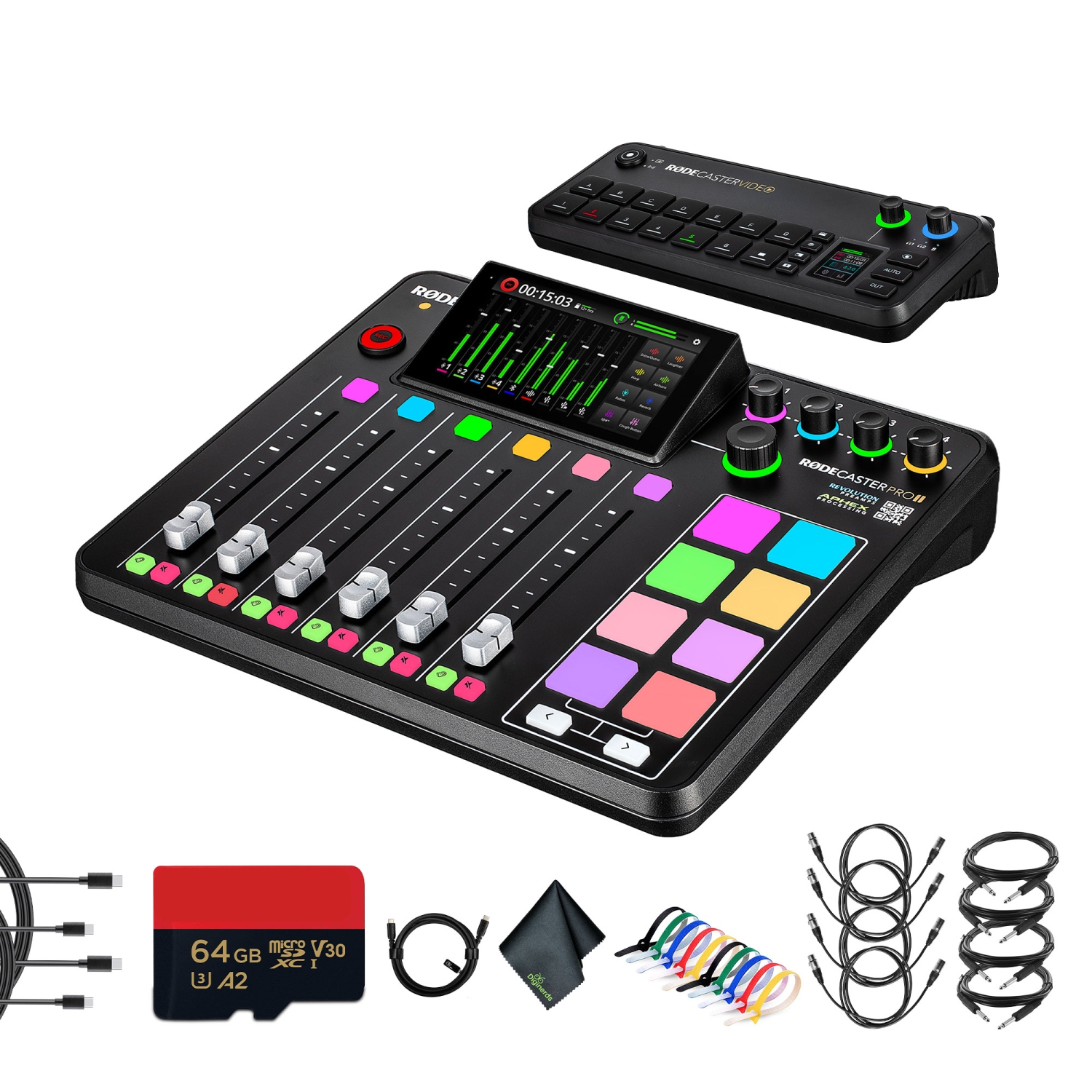 RODECASTER Pro II + console de production vidéo tout-en-un RODECASTER + plus