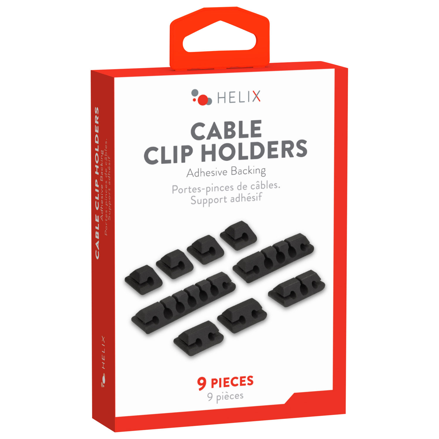 Helix Cable Clip Holders - 9 Pieces