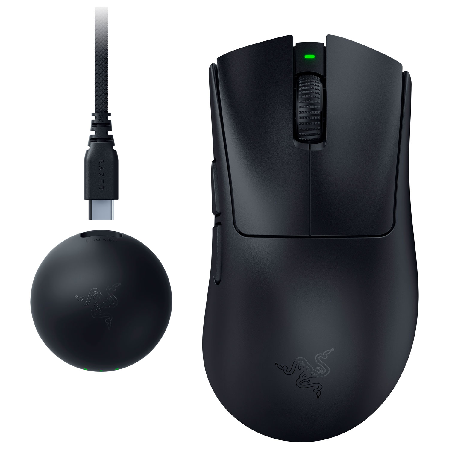 マウス・トラックボール razer deathadder v4 pro Razer DeathAdder V4 Pro Wireless Optical Gaming Mouse - Black