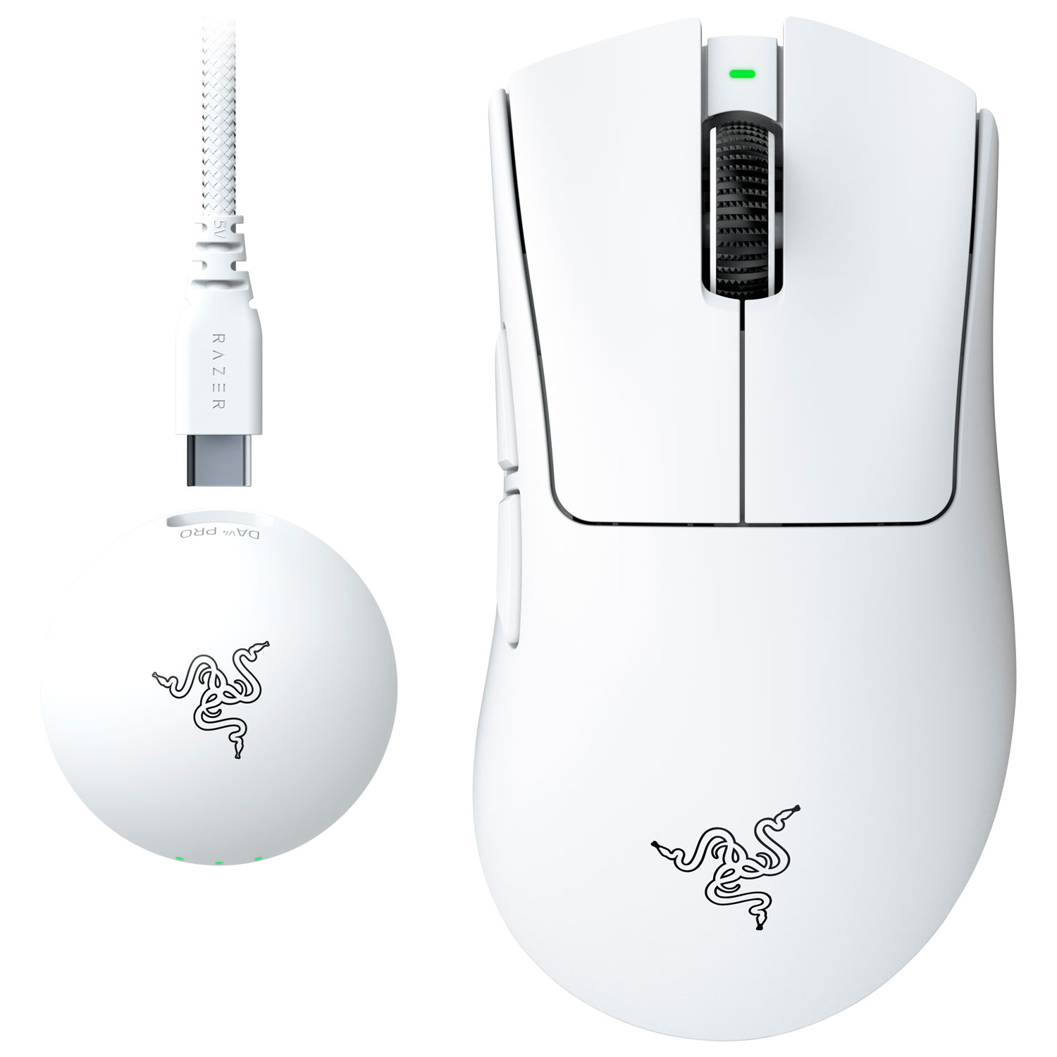 マウス・トラックボール Razer DeathAdder V4 Pro (White Edition) Razer DeathAdder V4 Pro Wireless Optical Gaming Mouse