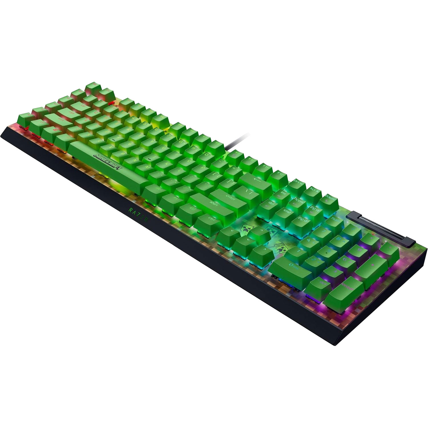 Razer BlackWidow V4X Minecraft Backlite Green Mechanical Switches