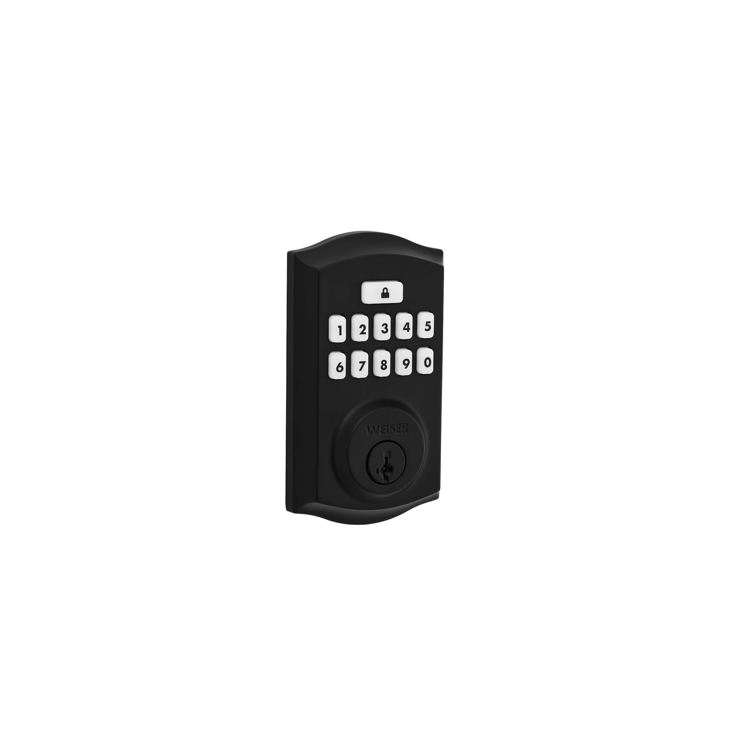 Weiser SmartCode Traditional Keypad Matte Black Keyless Entry Door Lock/Exterior Door Deadbolt