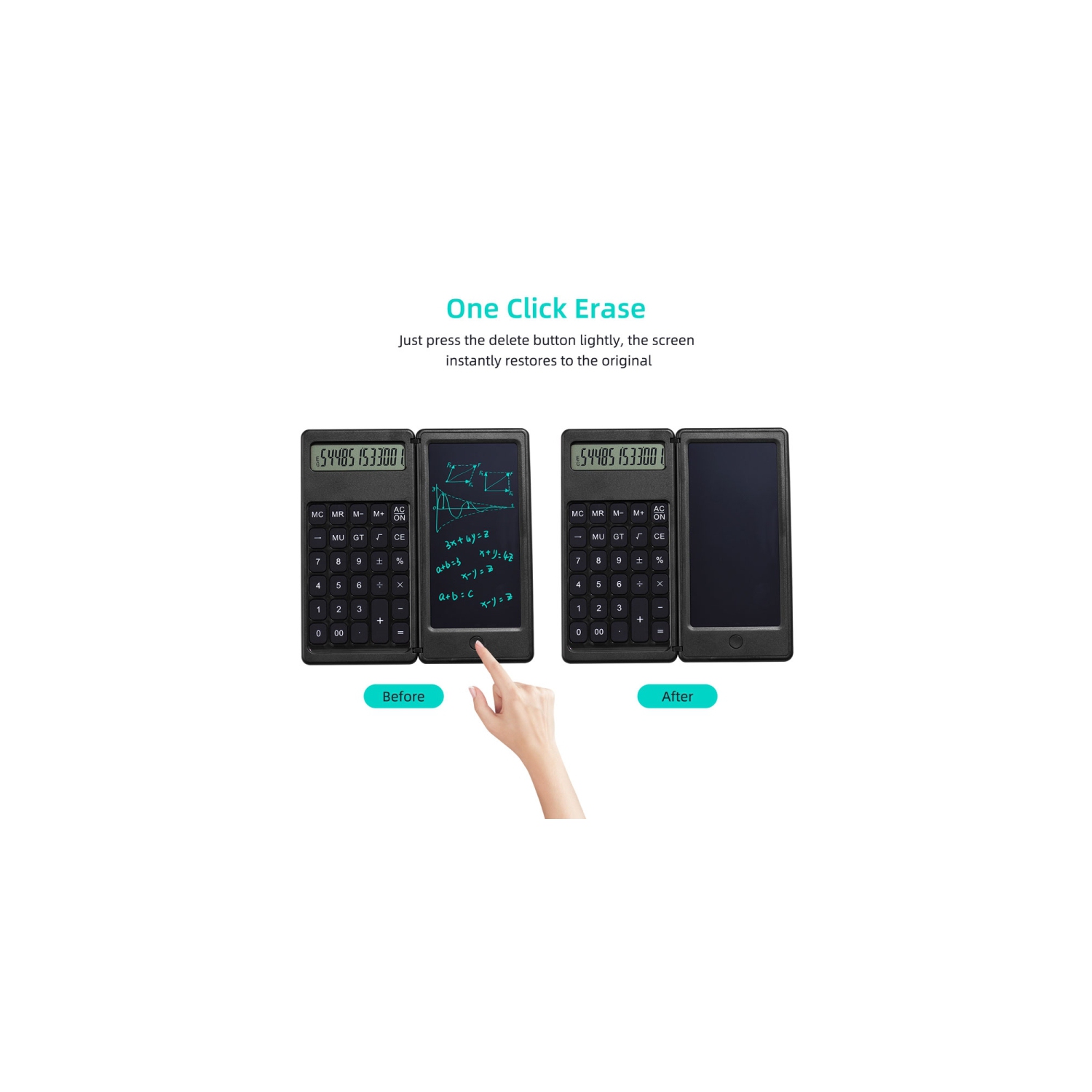 – Calculatrice portable pliable LCD Learning Business Office de 6&nbsp;po