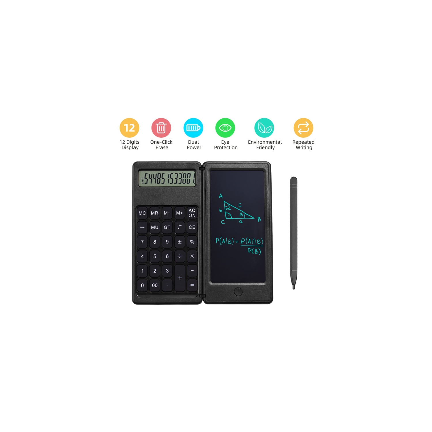 – Calculatrice portable pliable LCD Learning Business Office de 6&nbsp;po