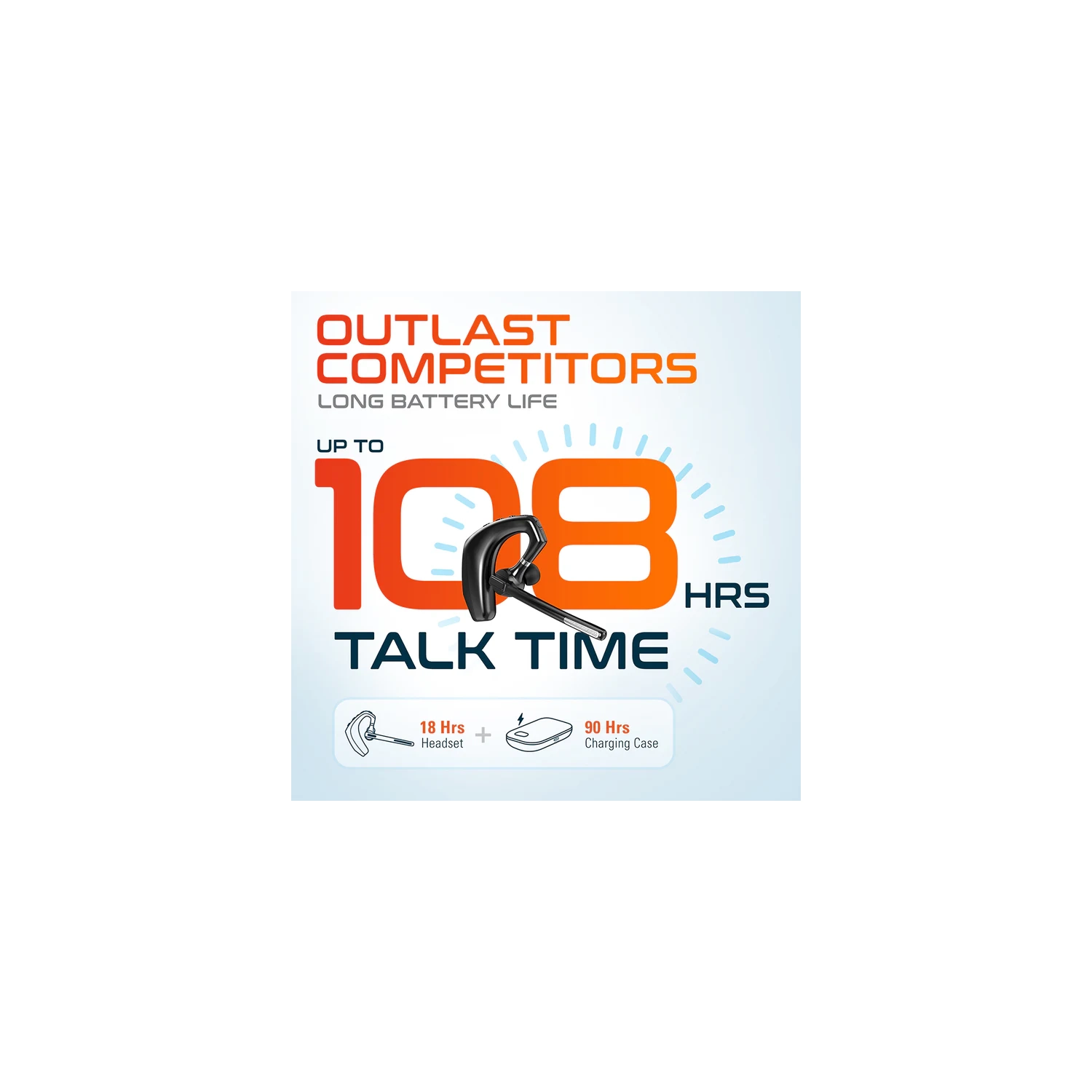 Casque d'écoute sans fil de Delton pour ordinateur avec étui de chargement et microphone à suppression du bruit – MS Teams/Zoom