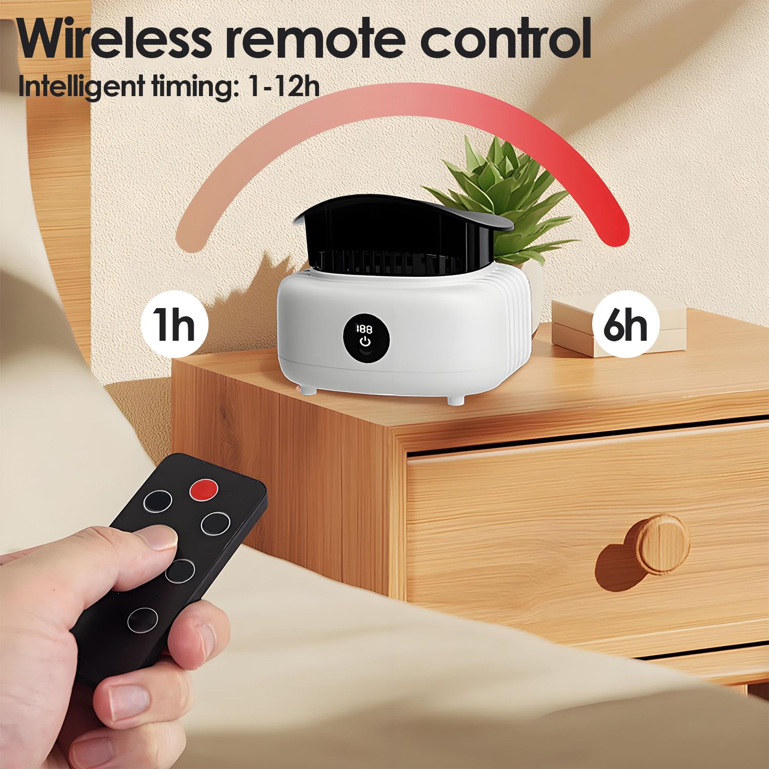 Séchoir à air pliable 3-en-1 Household Petits vêtements portatifs Sécheuse Chauffe-chaussures avec minuterie numérique