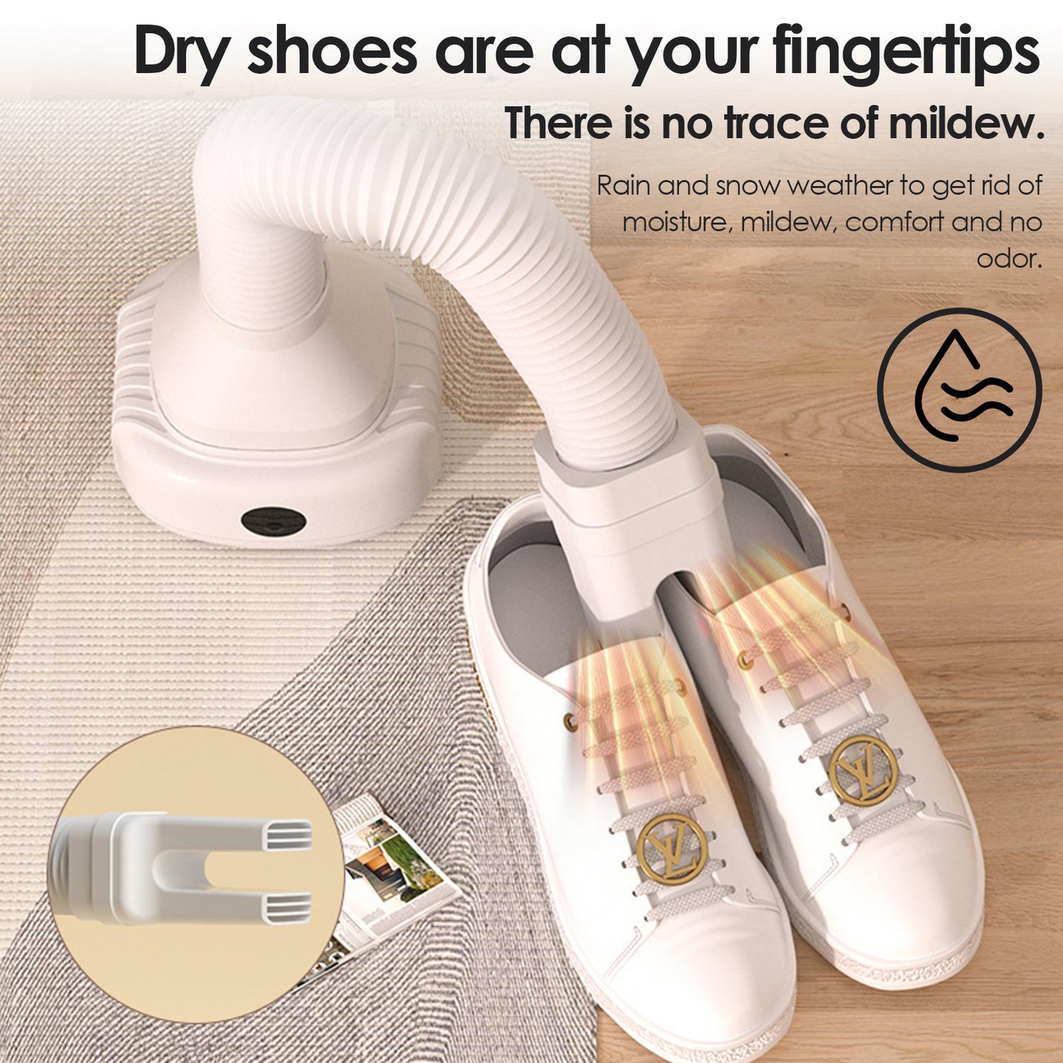 Séchoir à air pliable 3-en-1 Household Petits vêtements portatifs Sécheuse Chauffe-chaussures avec minuterie numérique