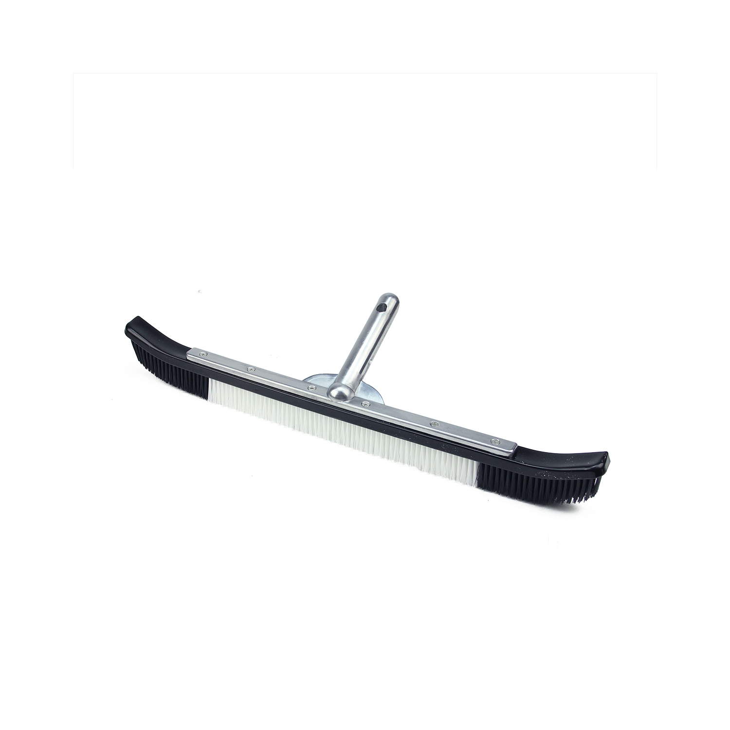 Brosse murale de piscine courbée noire et blanche de 24&nbsp;po