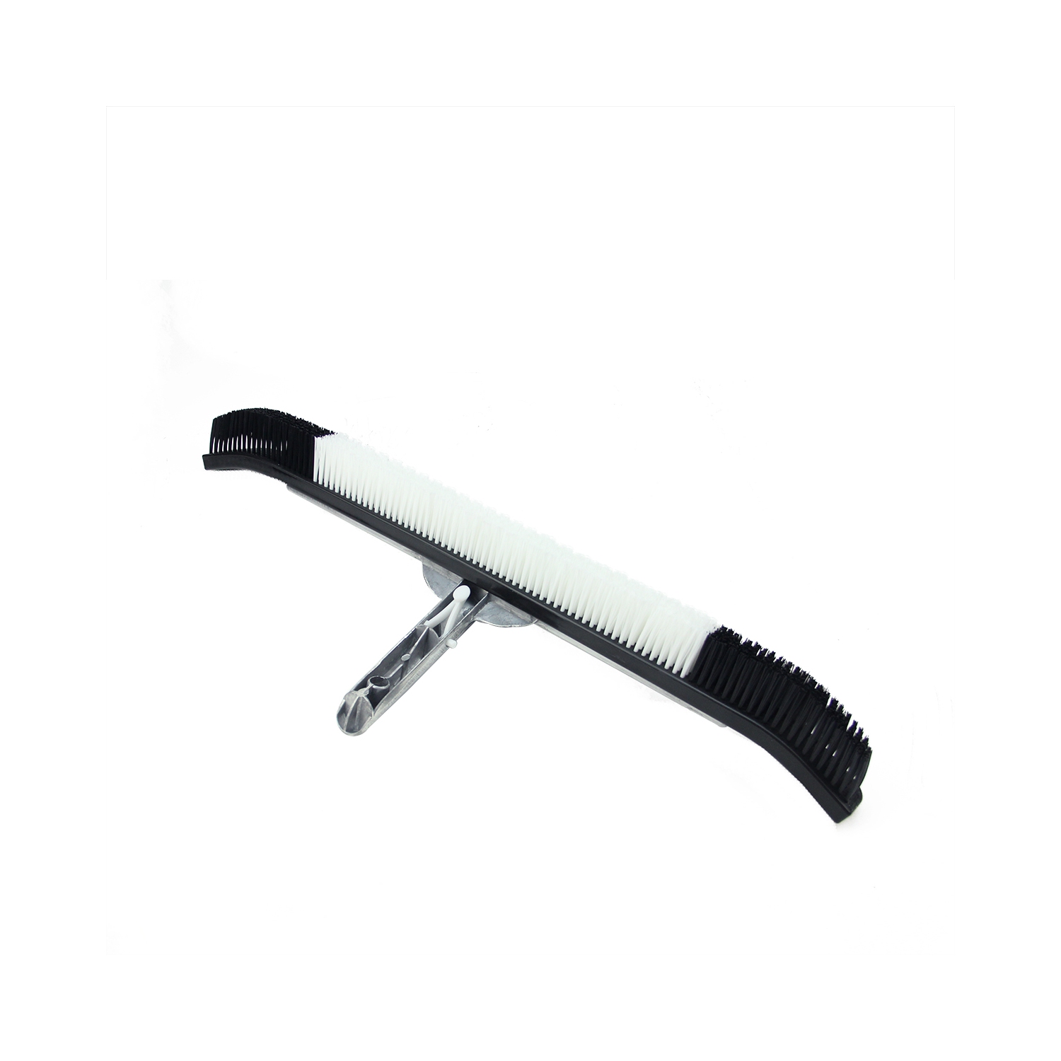 Brosse murale de piscine courbée noire et blanche de 24&nbsp;po