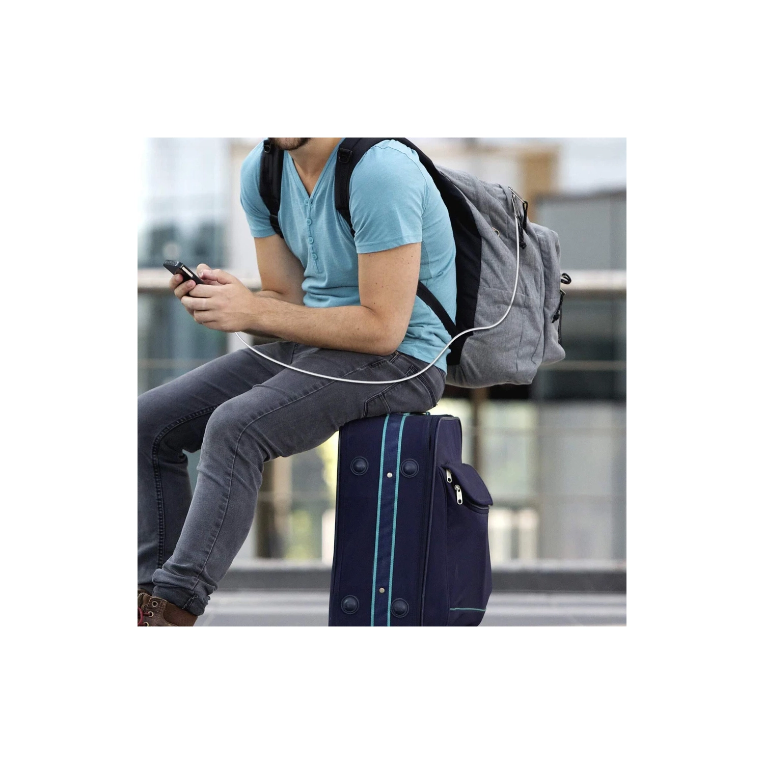 Overtime USB-C Wall & Car Charger Kit w/ 6ft Cable – White