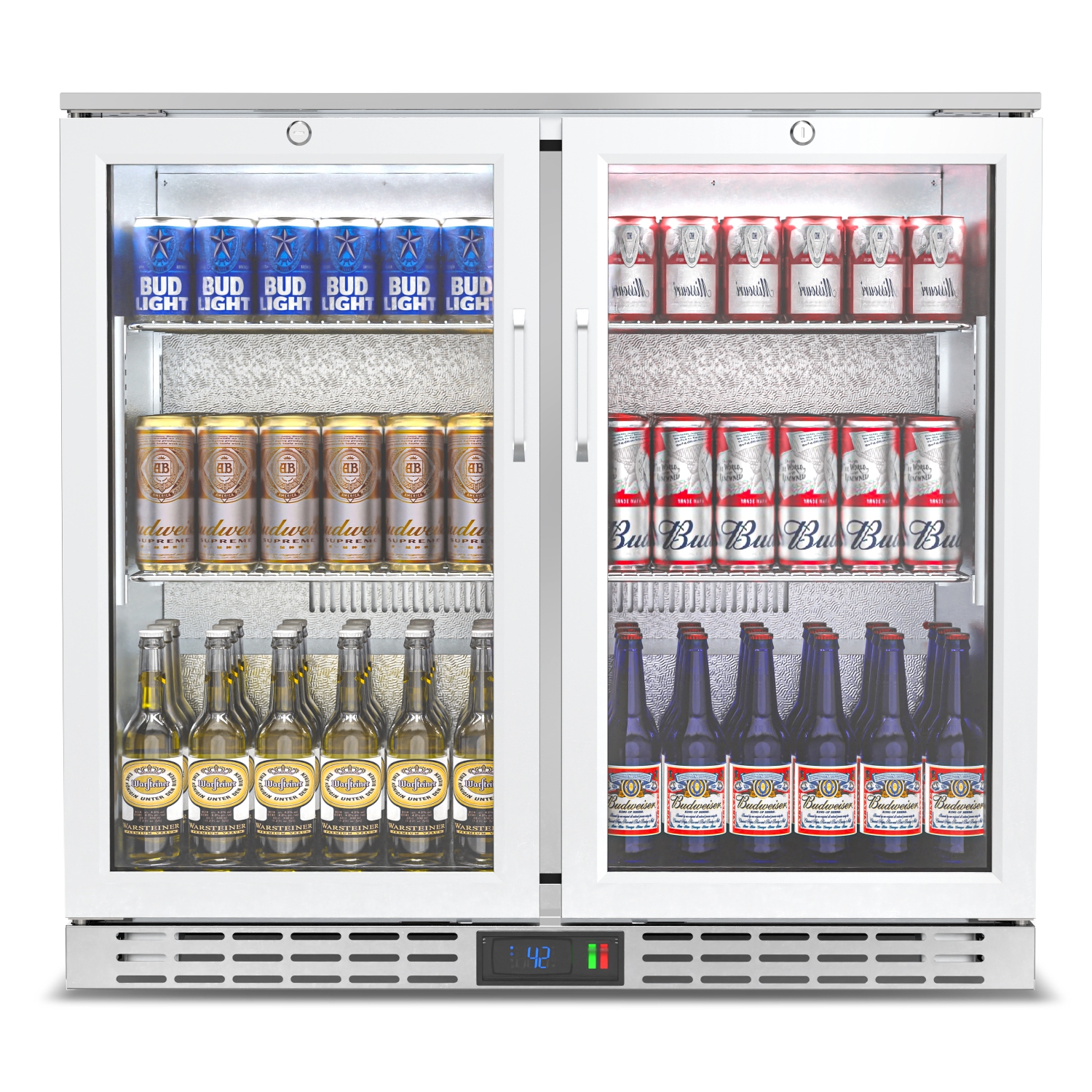 Coolak 36 inch 7.4 cu.ft Back Bar Cooler Commercial Under Counter Beverage Refrigerator-Freestanding/built in