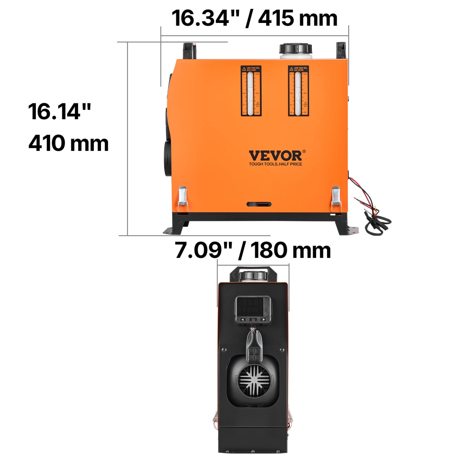 VEVOR 8 kW DC12-24V Diesel Air Heater, Fast Heating Diesel Parking Heater with Remote Control and Color Digital Display, Low Noise, Voice