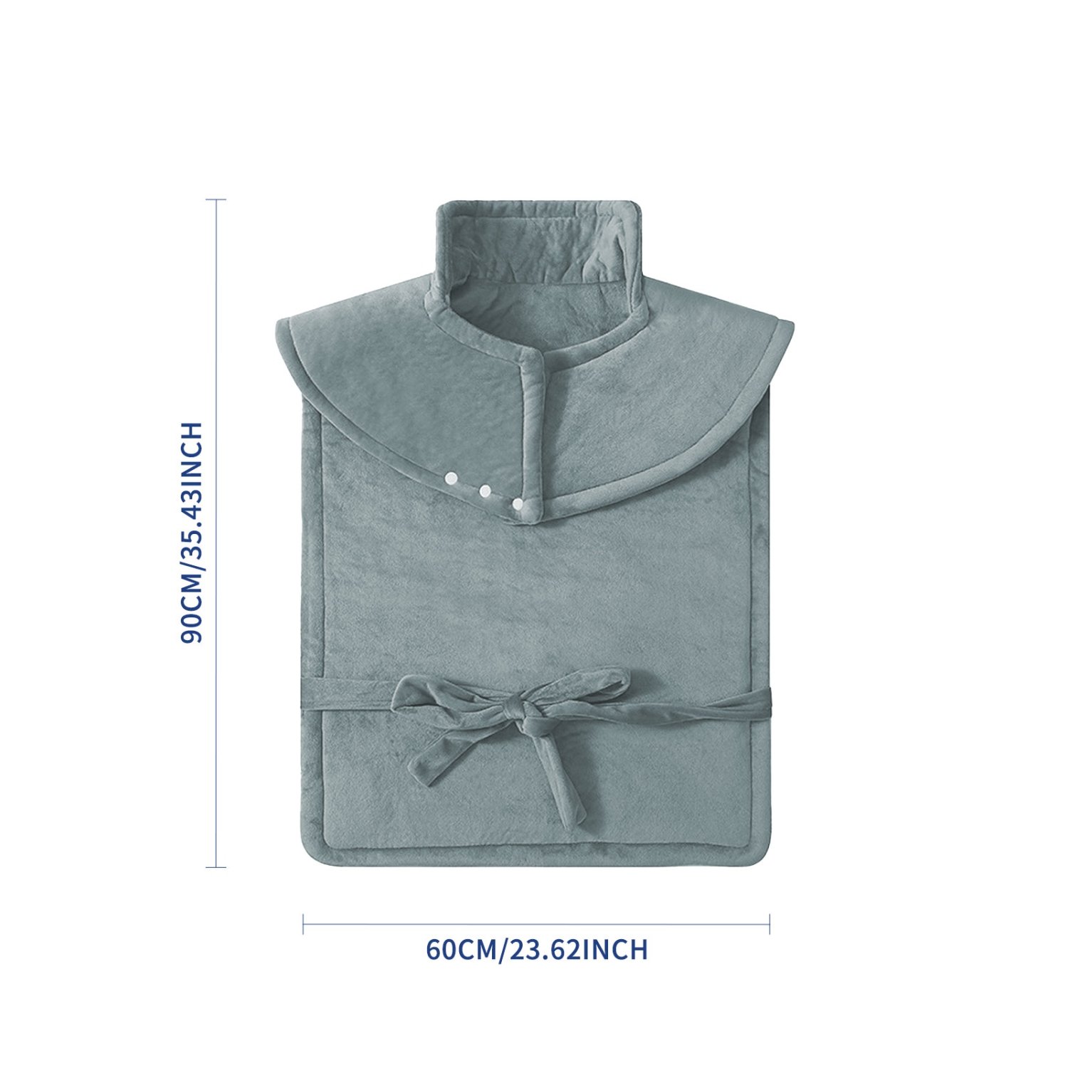 Wearable electric heating pad for warming shoulders, neck, and back with 9-level automatic temperature adjustment, up to 4 hours of auto shut-off