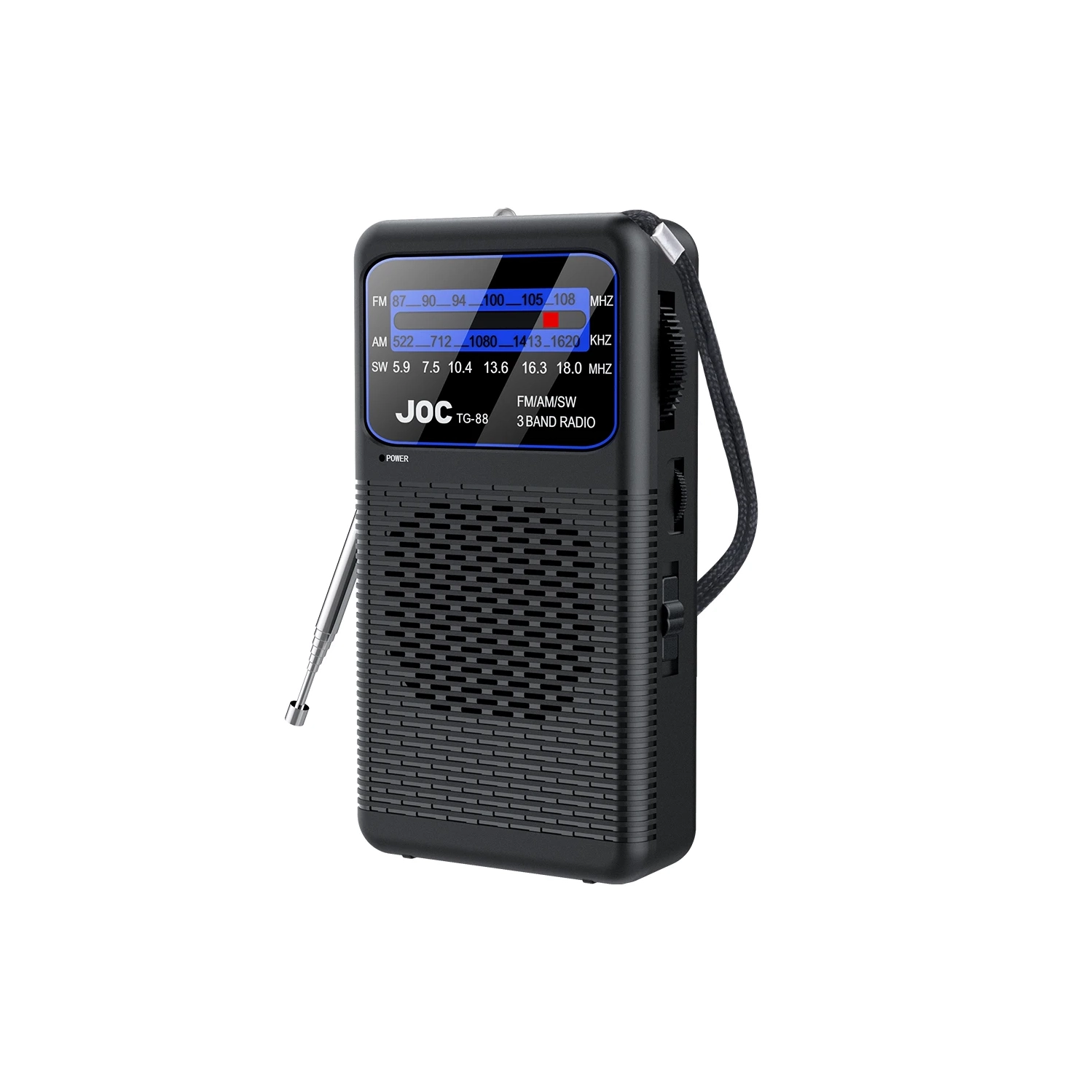 Radio AM/FM portative, radio de poche d'urgence avec lampe de poche LED, alimentation par piles pour la course et la marche à l'extérieur