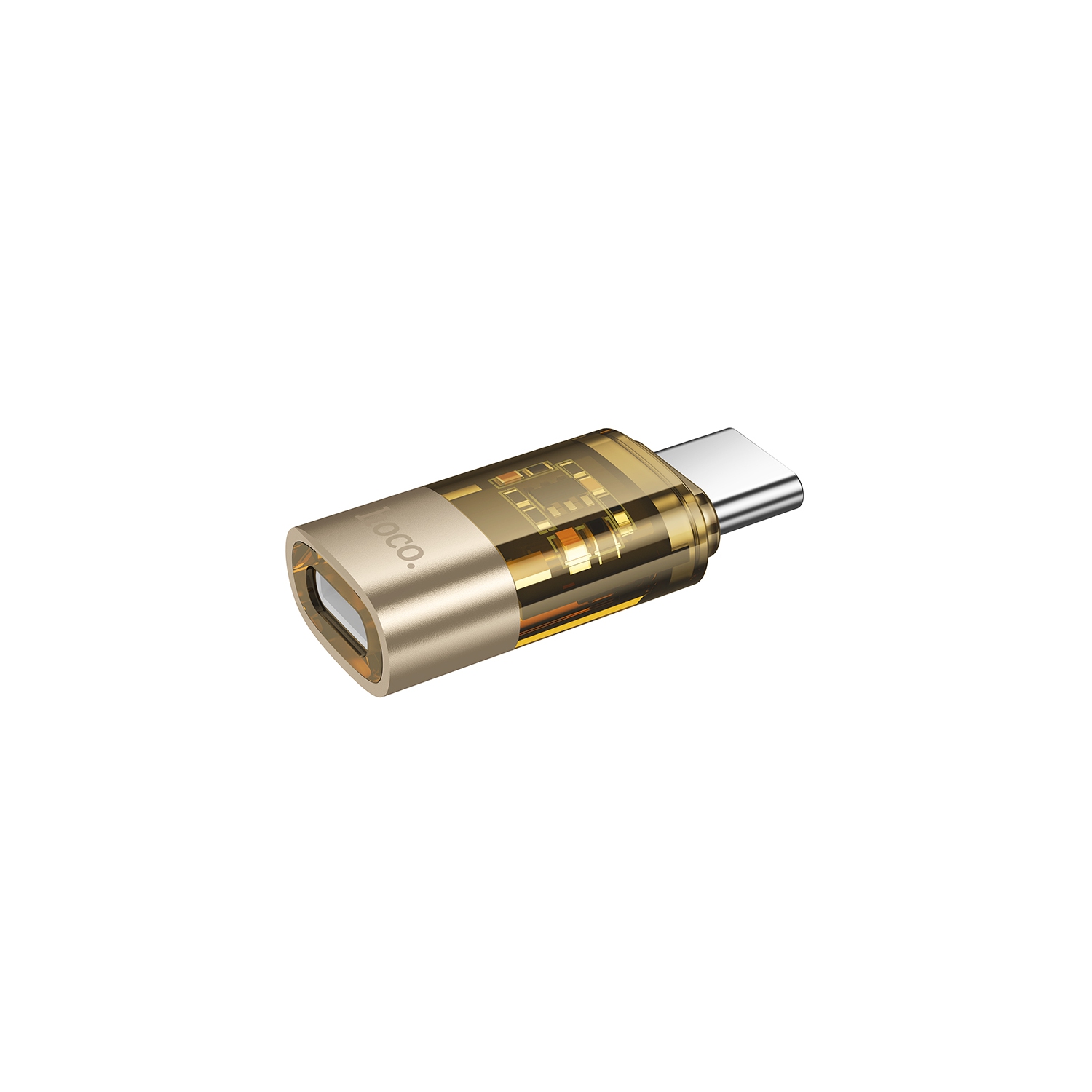 UA36D USB-C Male to iP Female OTG Transparent Adapter