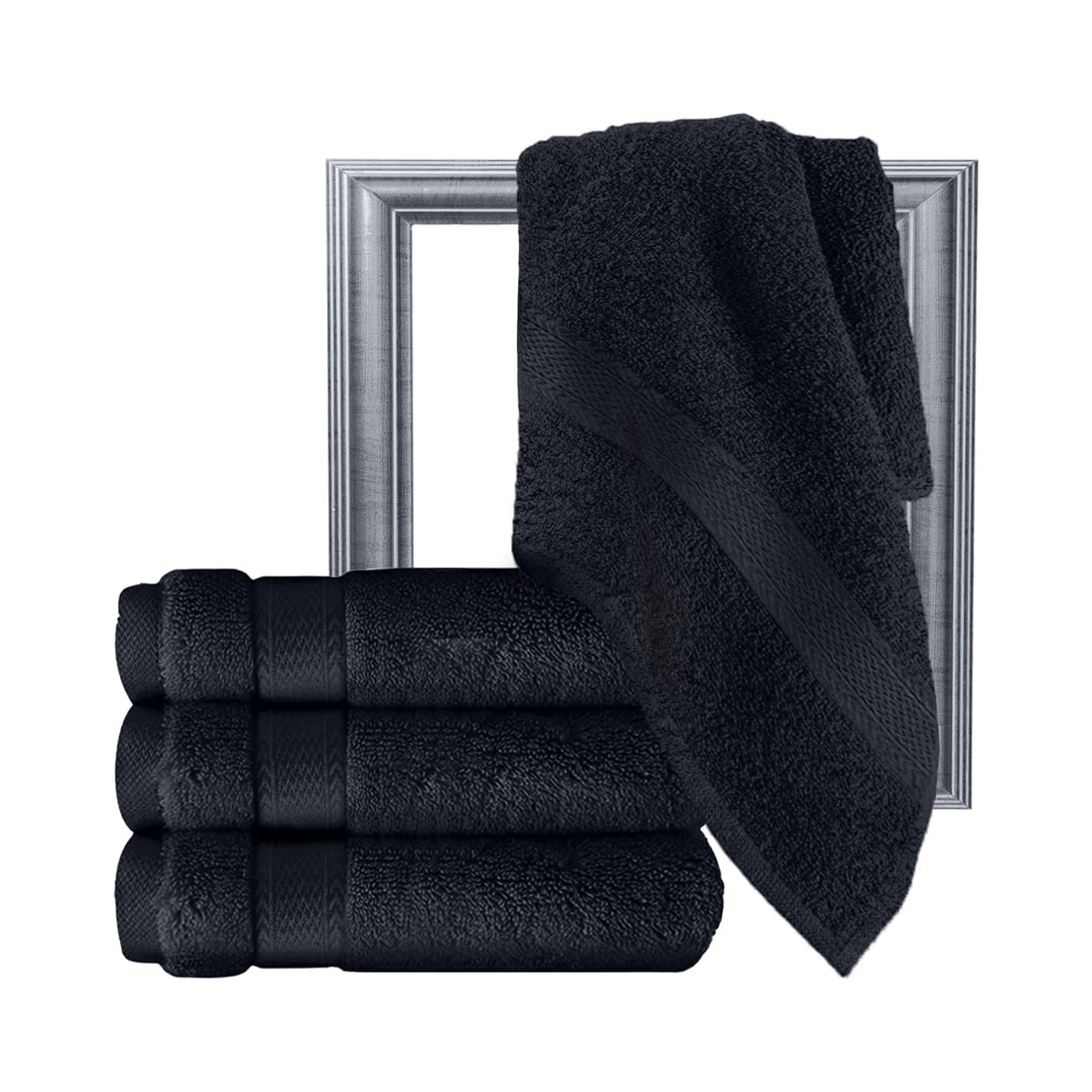 Canadian Linen Premium Bath Towels Set, 4 Pack, 26”x52” 500 GSM, Soft Absorbent Ring Spun Terry Cotton Lightweight Quick Dry Color Towels, Home