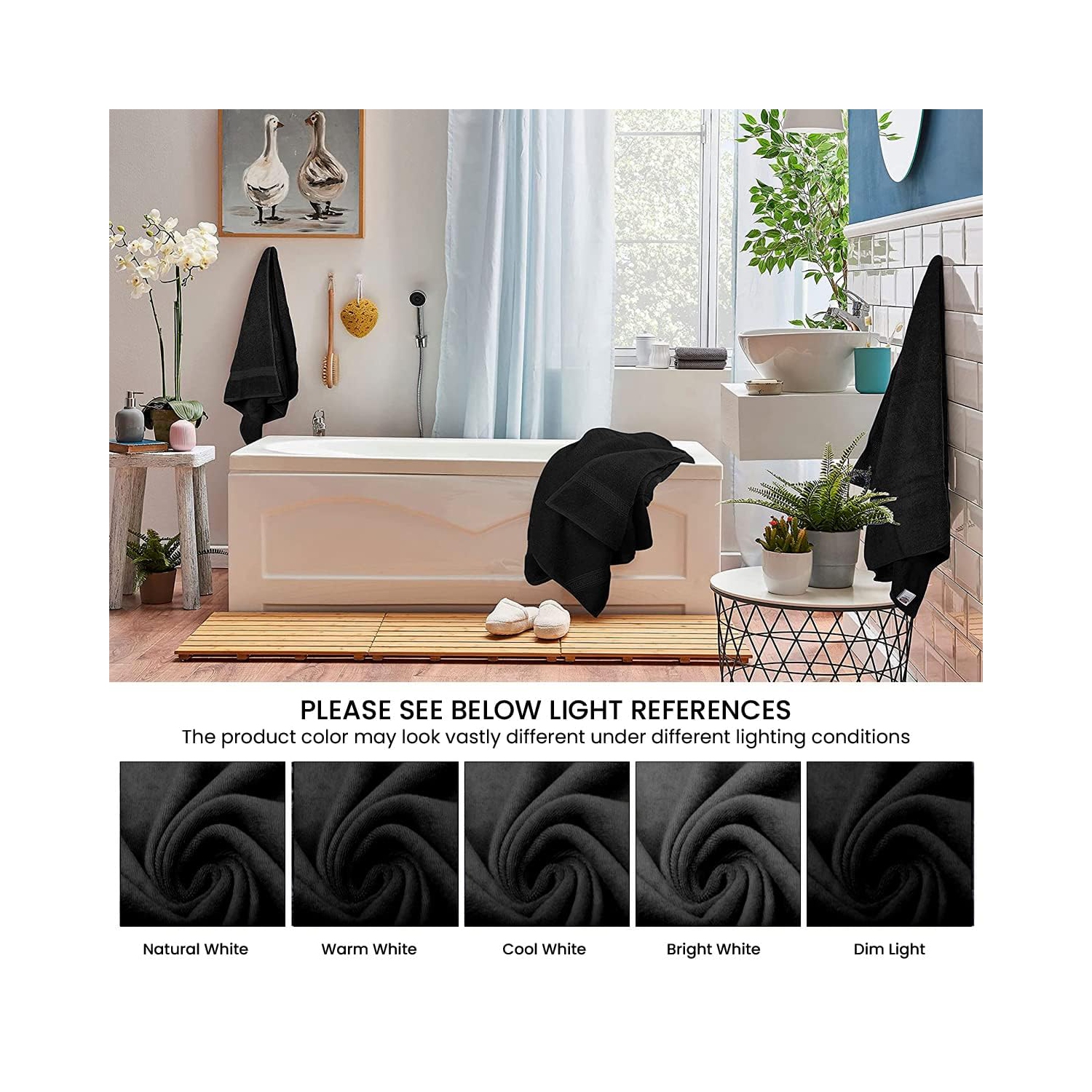 Canadian Linen Premium Bath Towels Set, 4 Pack, 26”x52” 500 GSM, Soft Absorbent Ring Spun Terry Cotton Lightweight Quick Dry Color Towels, Home