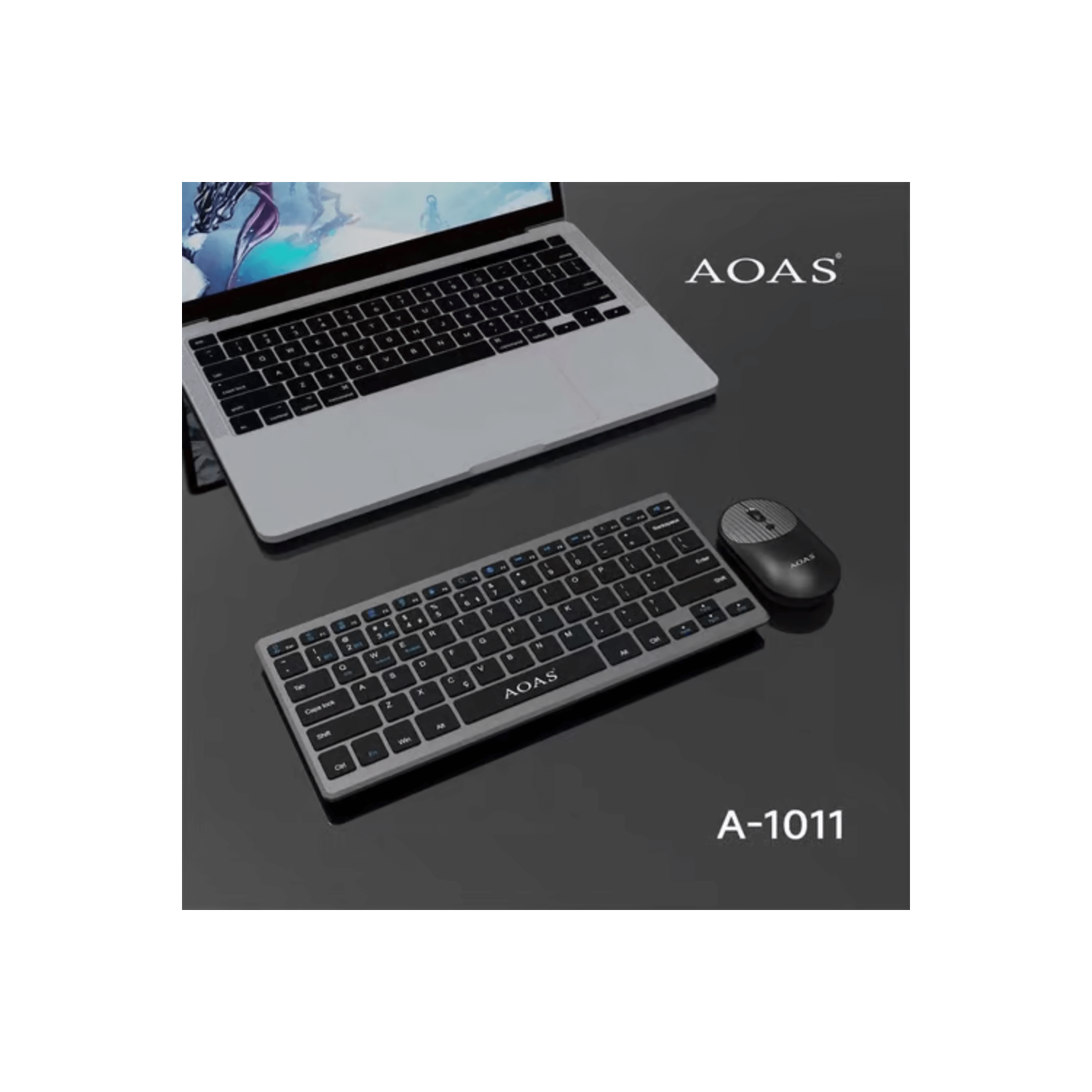AOAS Bluetooth Wireless Kit With Keyboard and Mouse A-1011