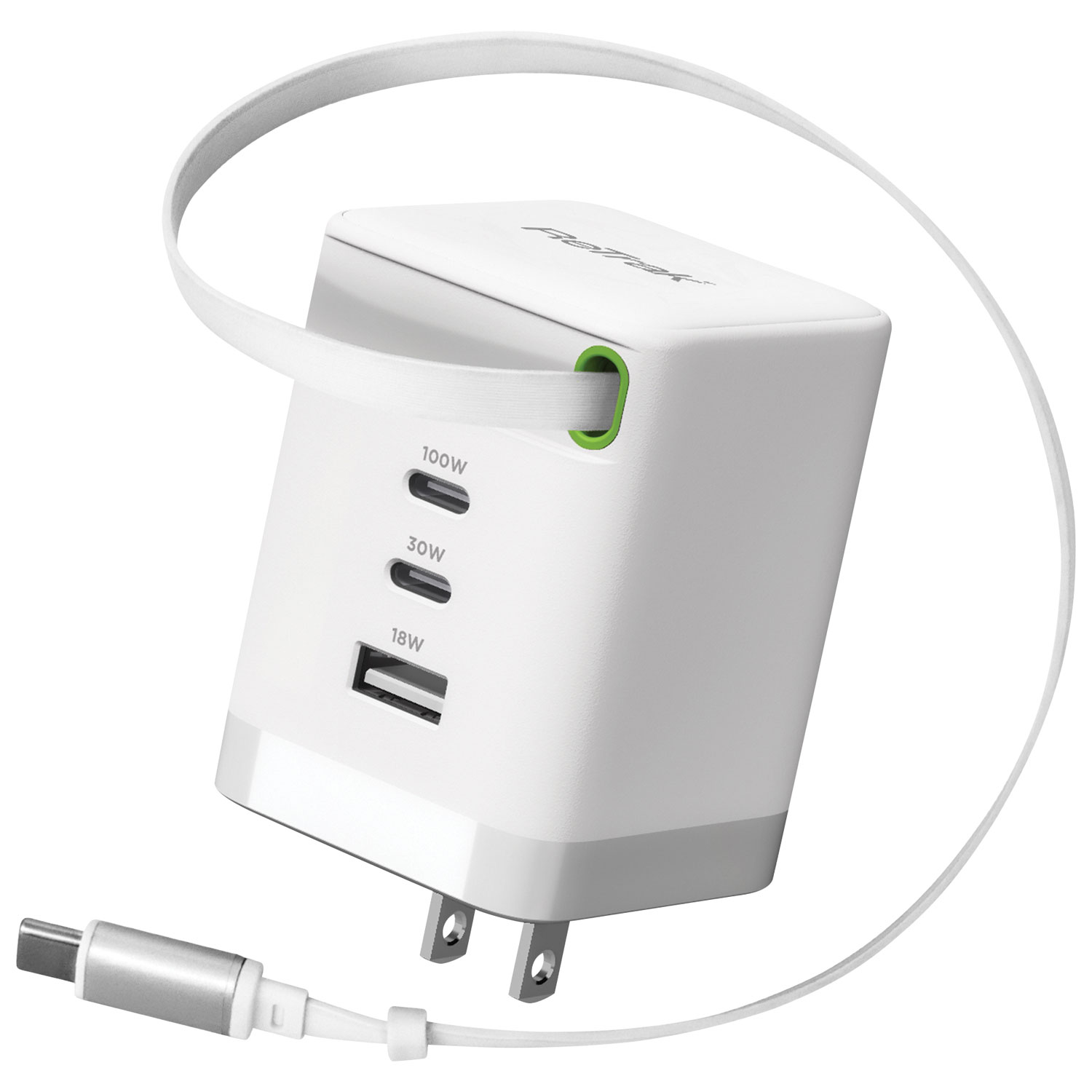 Chargeur de portable USB-C/USB-A de 100 W de Retrak