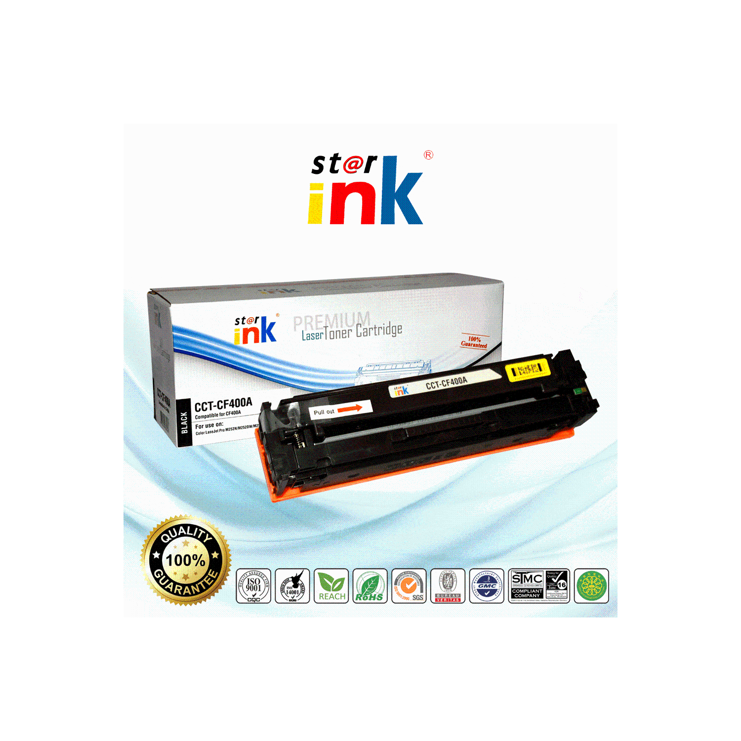 StarInk Compatible HP CF400A 201A Toner Cartridge Black 1.5K
