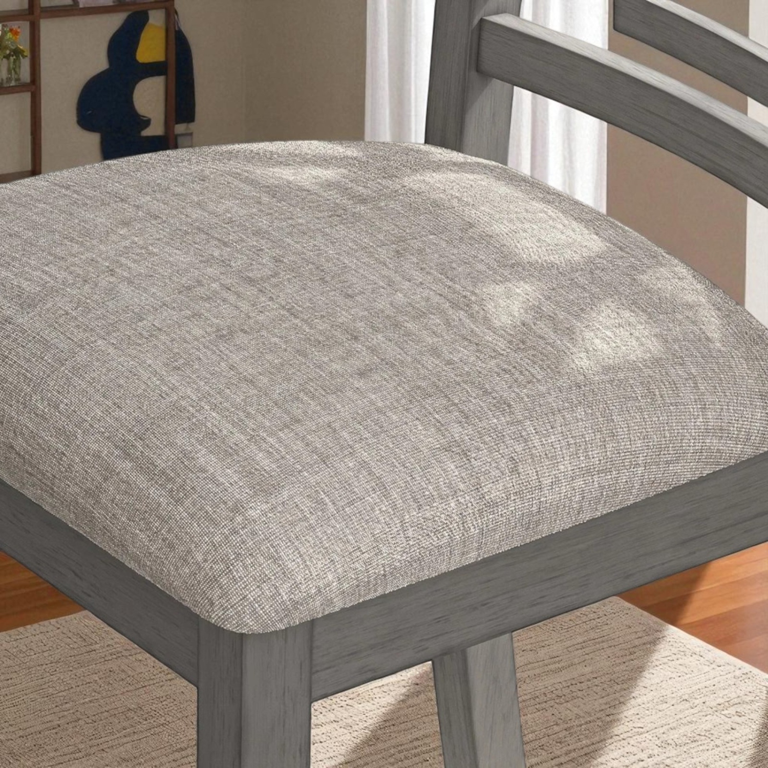 Cosmic Homes 7 Pcs Anna Dining Table Set for 6 Grey | Modern Dining Chairs Set of 6 & Dining Room Table | Table a Manger, Chaise de Cuisine | Table