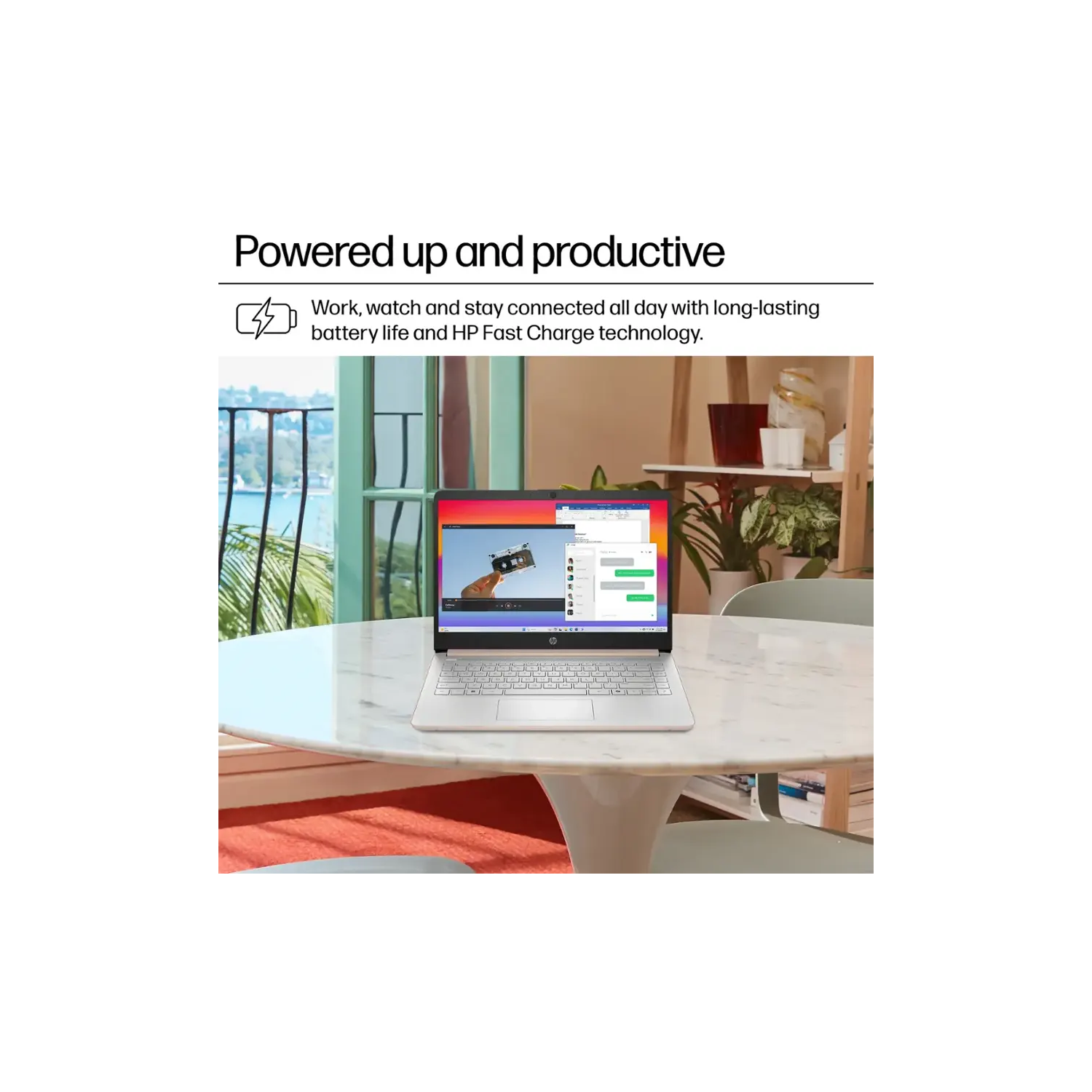 HP 14" Laptop, Intel Processor N150, 4GB Memory 128GB UFS, Microsoft Copilot, Windows 11 Home in S Mode, Wi-Fi 6, Lightweight, Bluetooth, HDMI, Silver