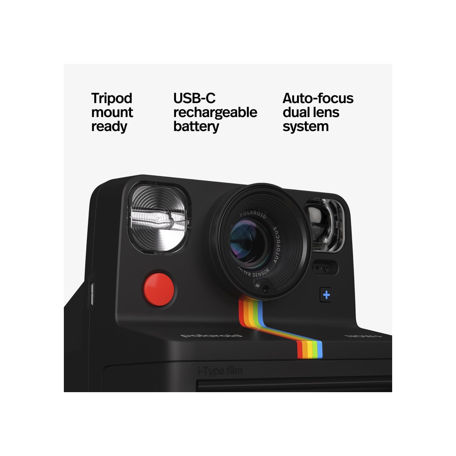 Polaroid Now+ i-Type Camera 2nd Gen - Black