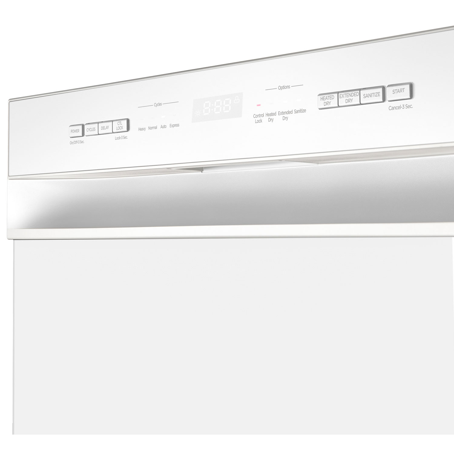 Lave-vaisselle encastrable 24 po 52 dB de Midea - Blanc