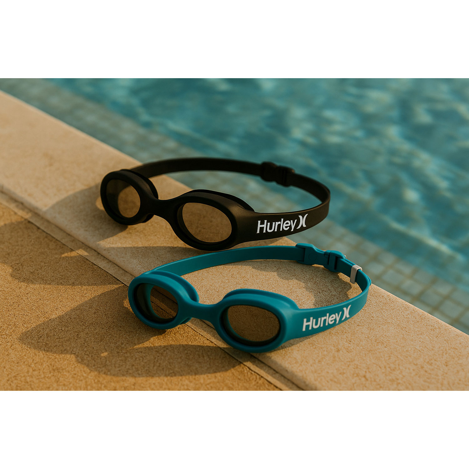 Lunettes de natation pour jeunes Solari de Hurley - Paquet de 2 - Noir/Bleu