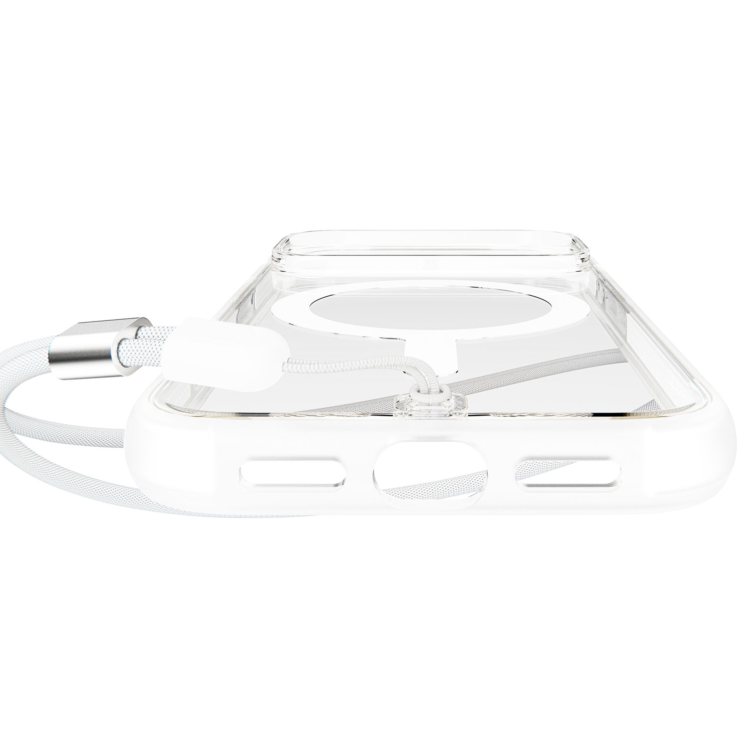 BodyGuardz Ace Pro Fitted Soft Shell Case with MagSafe for iPhone 17 - Clear/White
