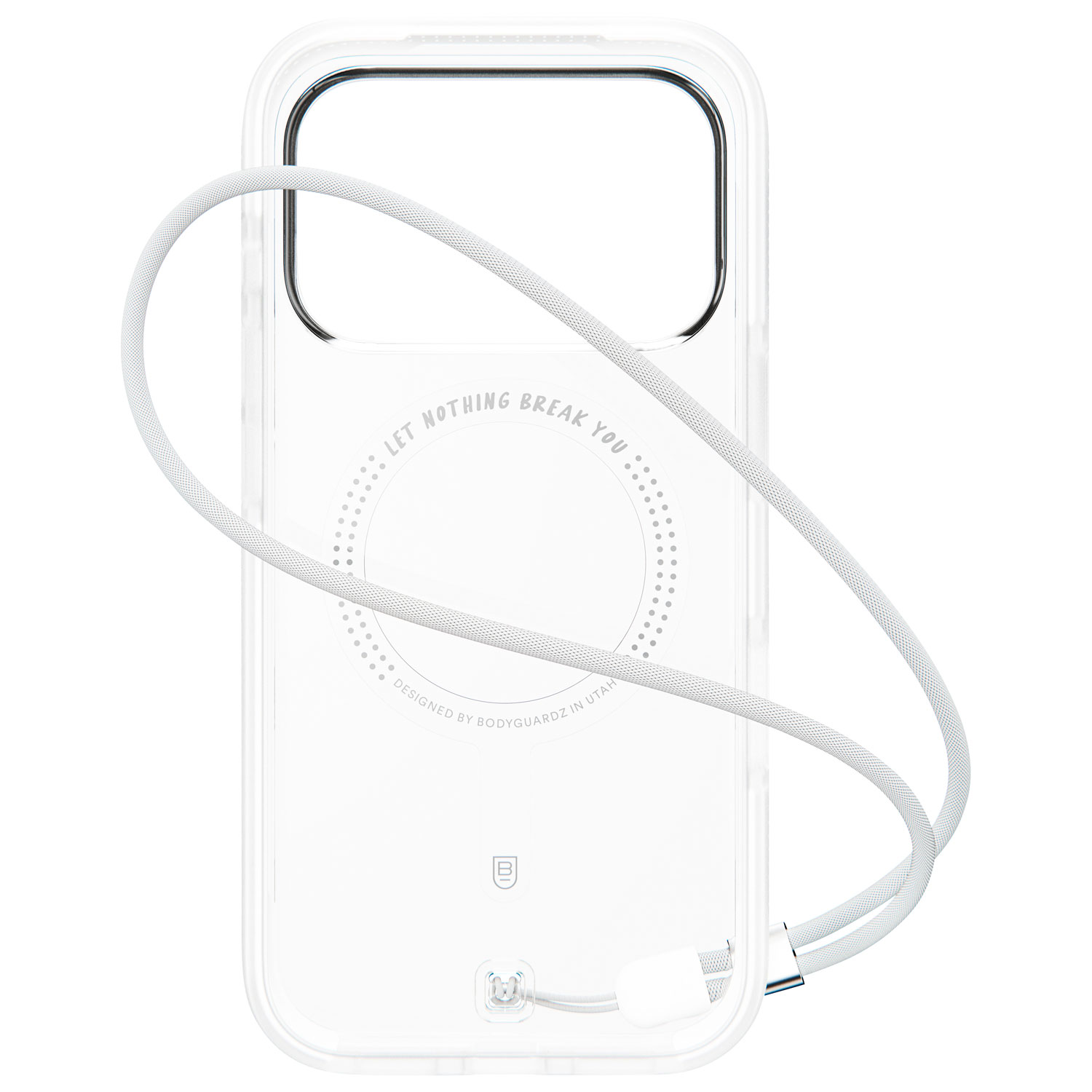 BodyGuardz Ace Pro Fitted Soft Shell Case with MagSafe for iPhone 17 - Clear/White